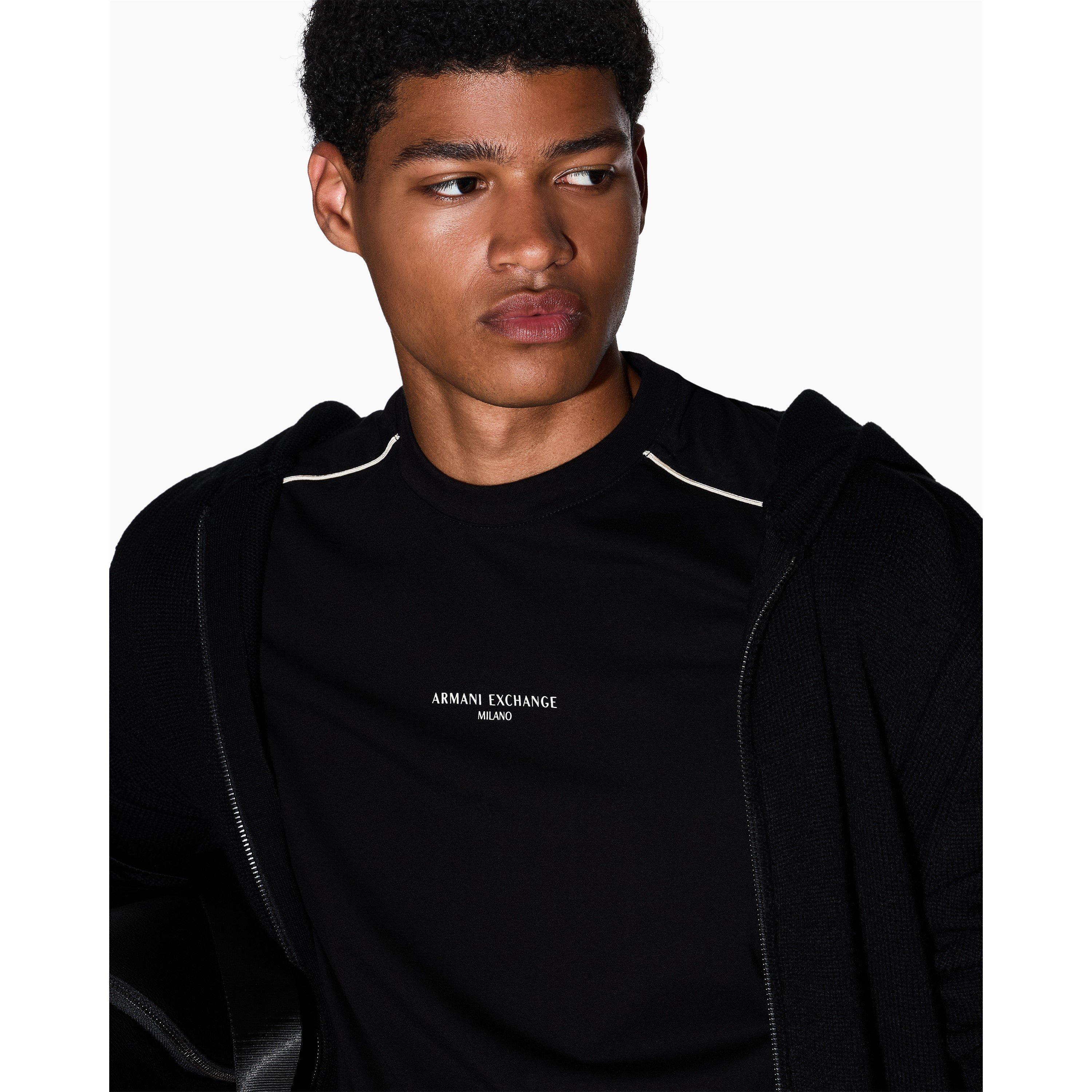 Black - Armani Exchange - Men's T-Shirt - 4