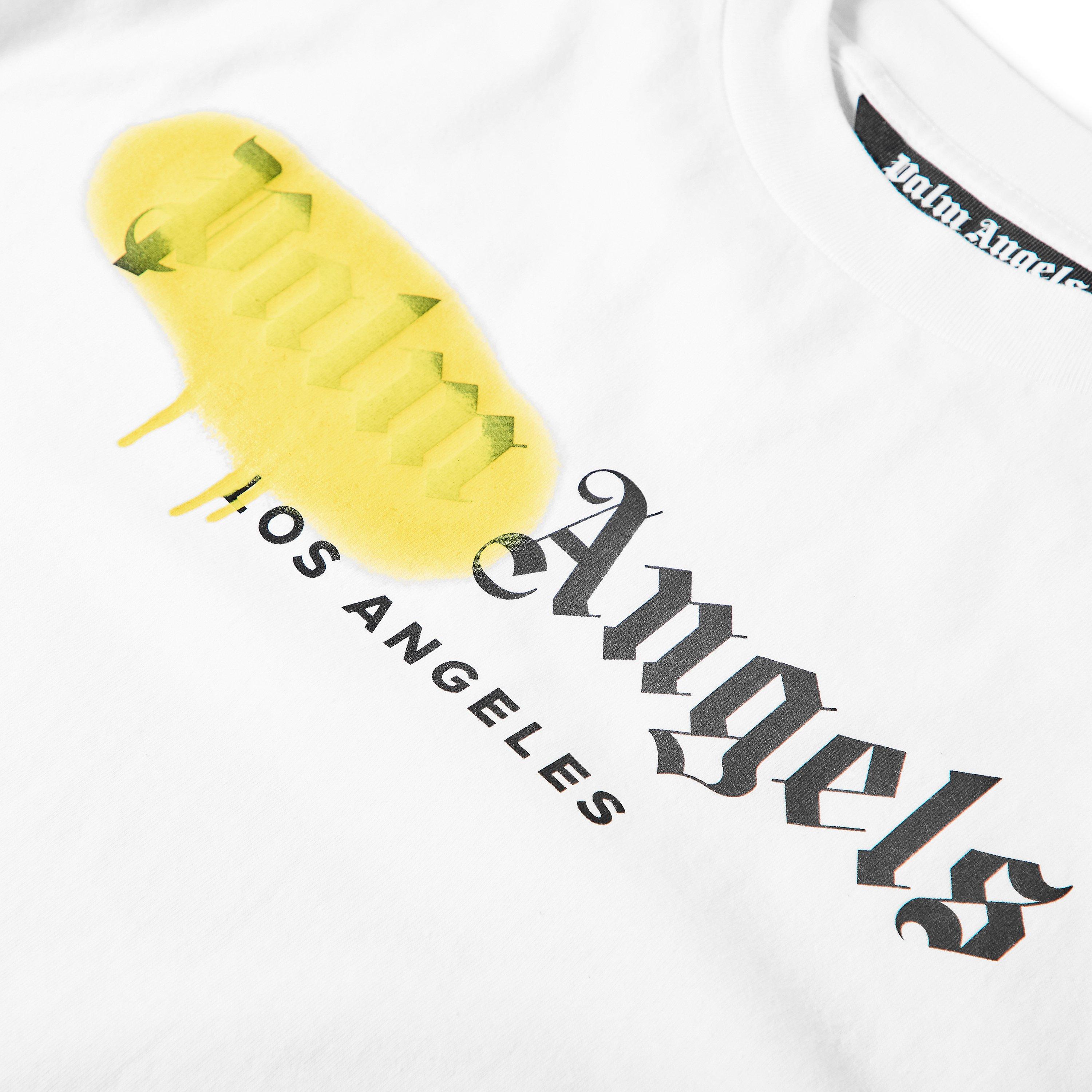 White Yellow - Palm Angels - Men's La T-Shirt - 3