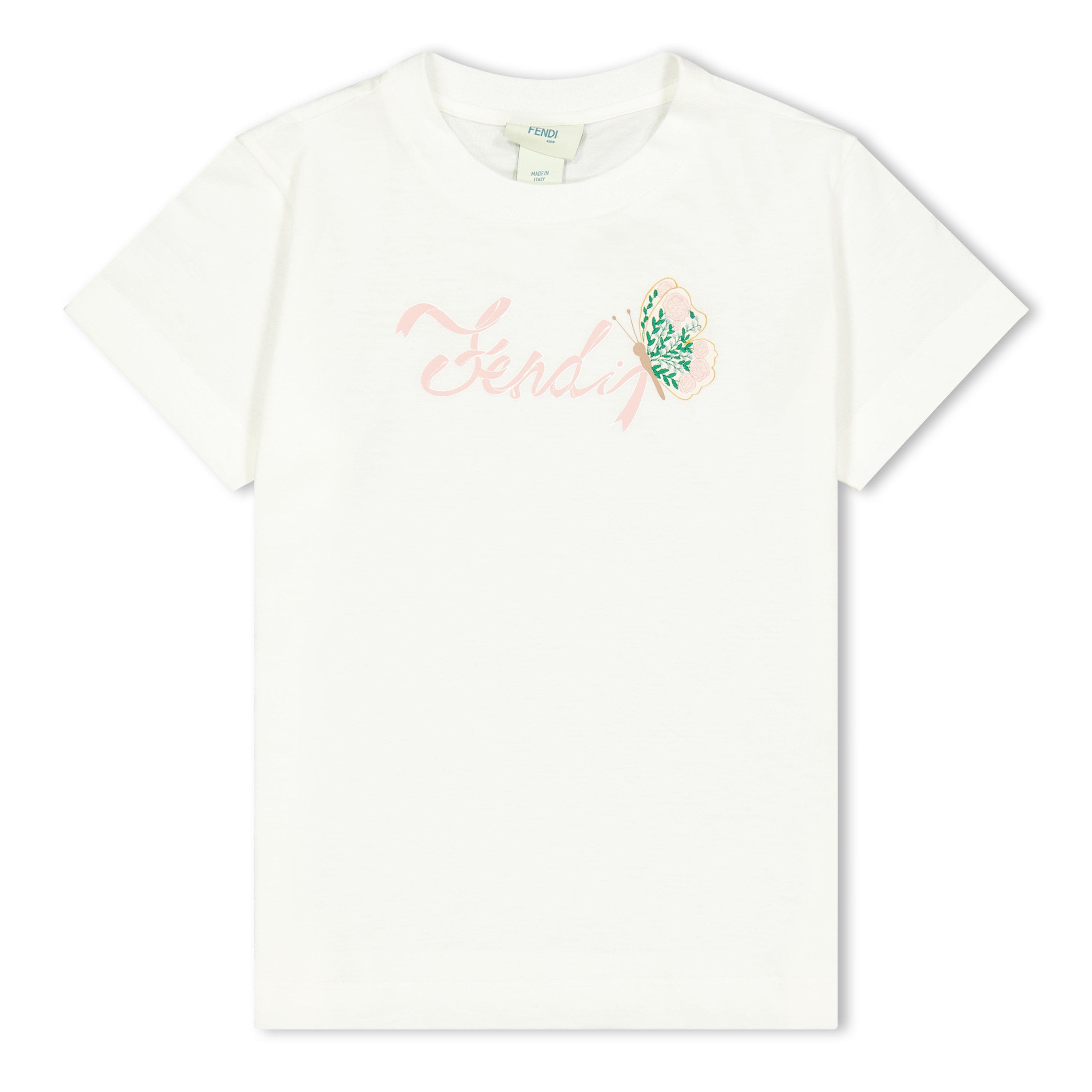 Fendi Kids' T-Shirt - Gesso F0TU9 - Size 4Y