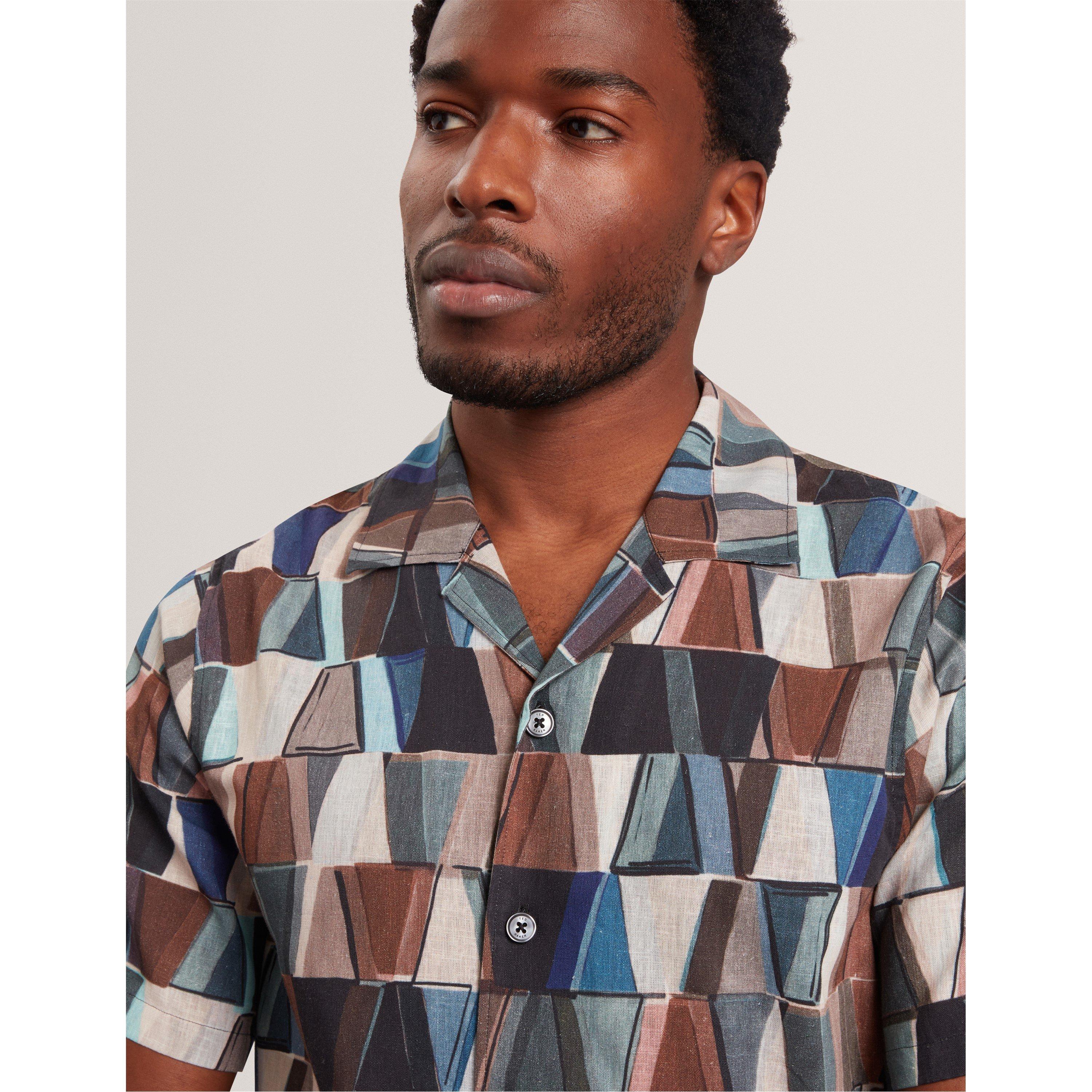 Multicol - Ted Baker - Ted SS Linen Print T Sn62 - 4