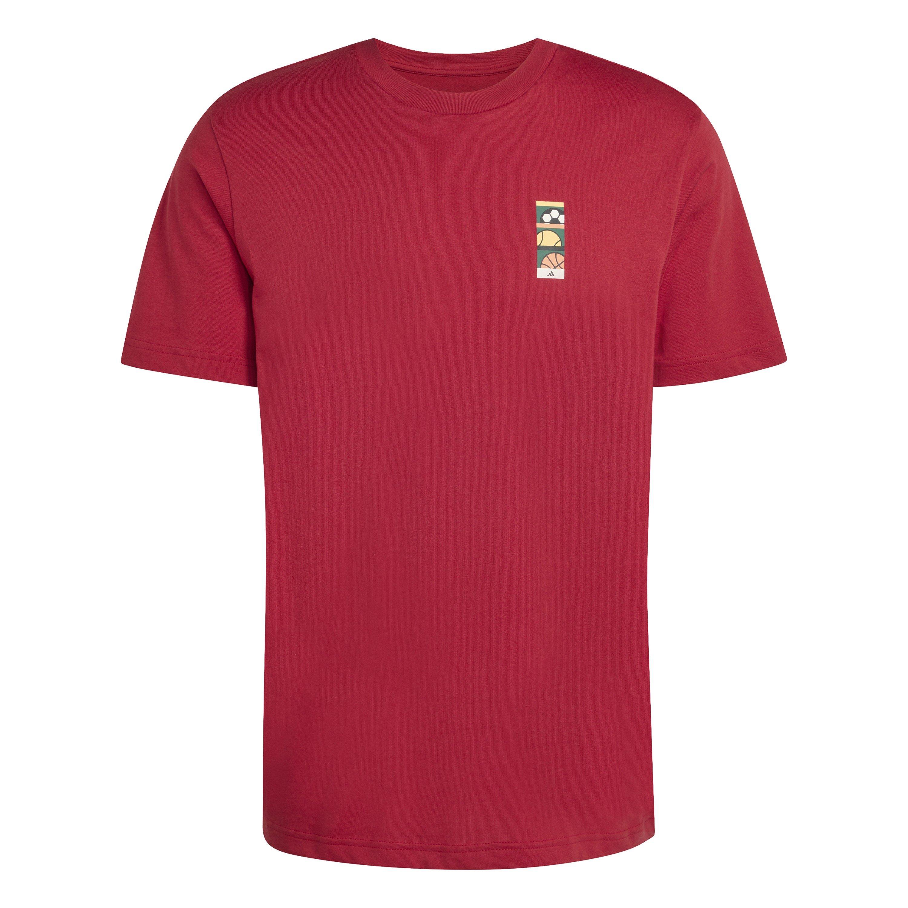 Active Maroon - adidas - Memories Of Sports Poster Graphic Mens Shirt - 1