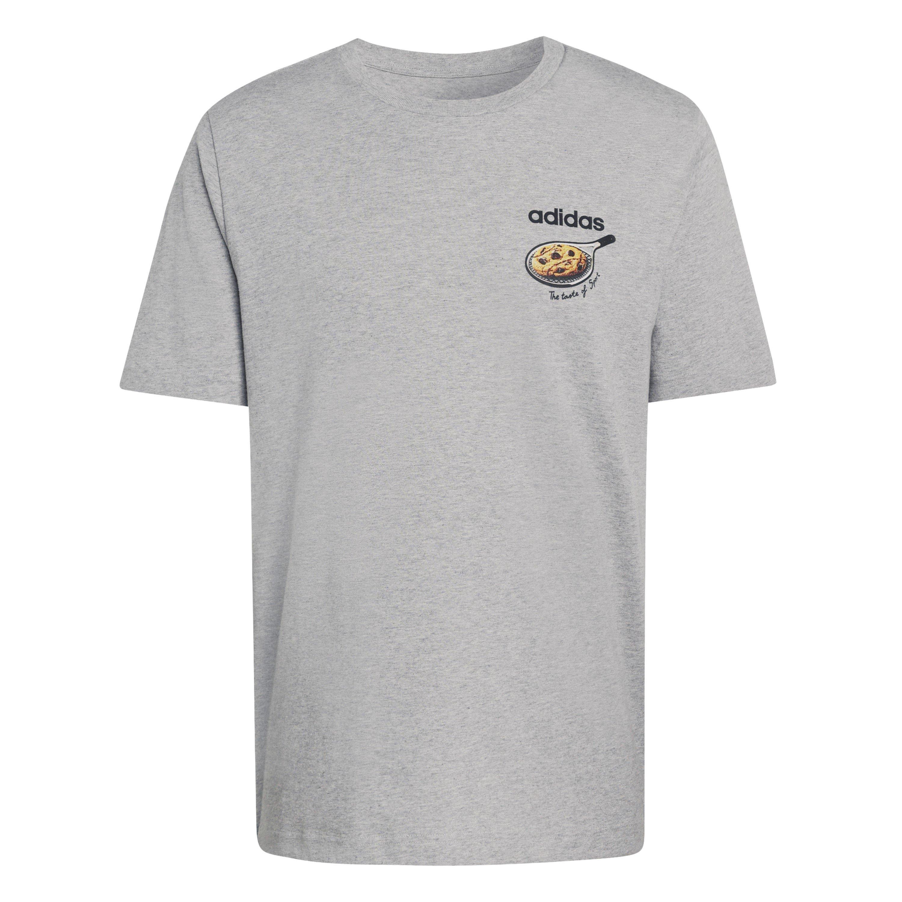 M.Grey Heather - adidas - Snack Cookie Graphic Mens Shirt - 1