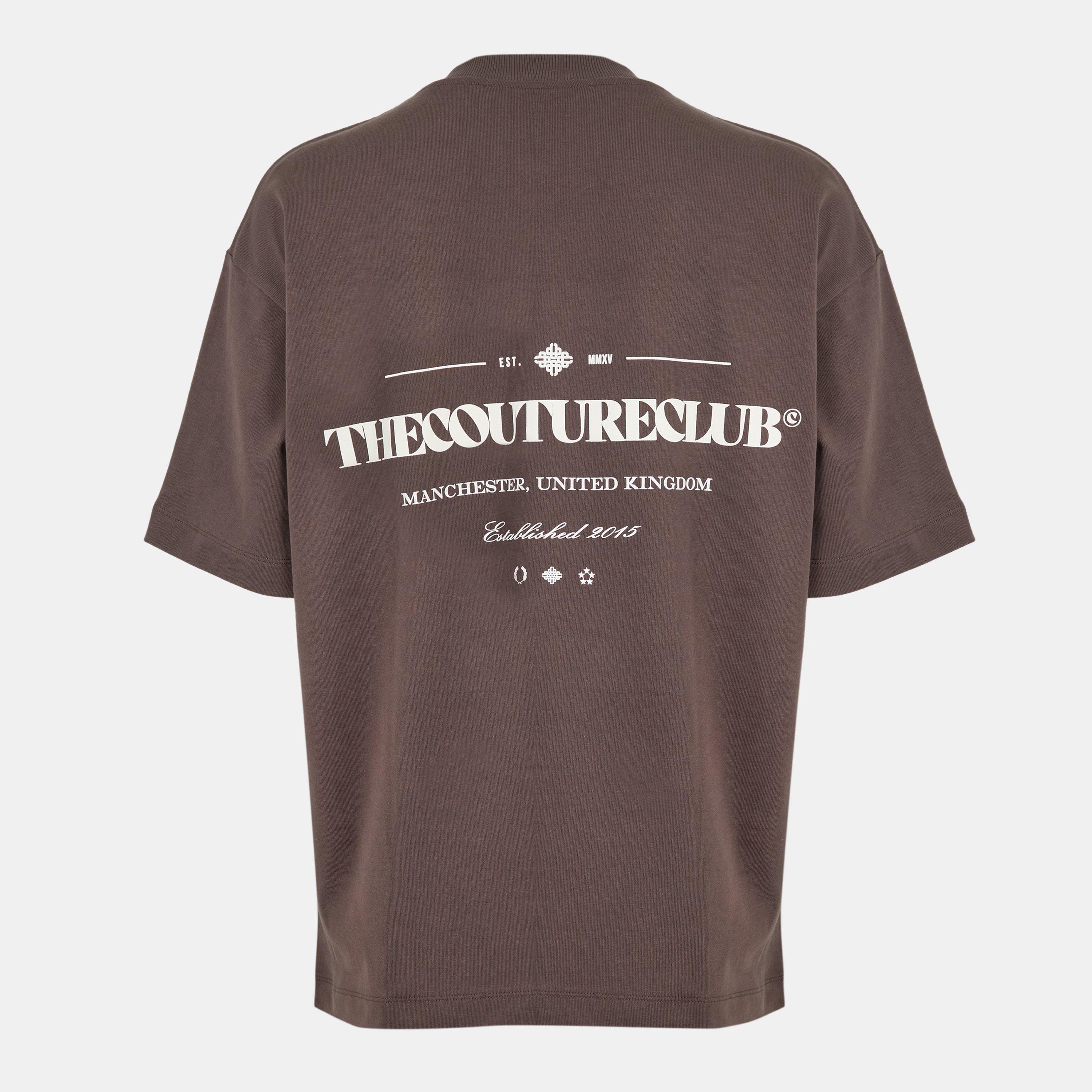Brown - The Couture Club - Men's Copyright Te Oversized T-Shirt - 2