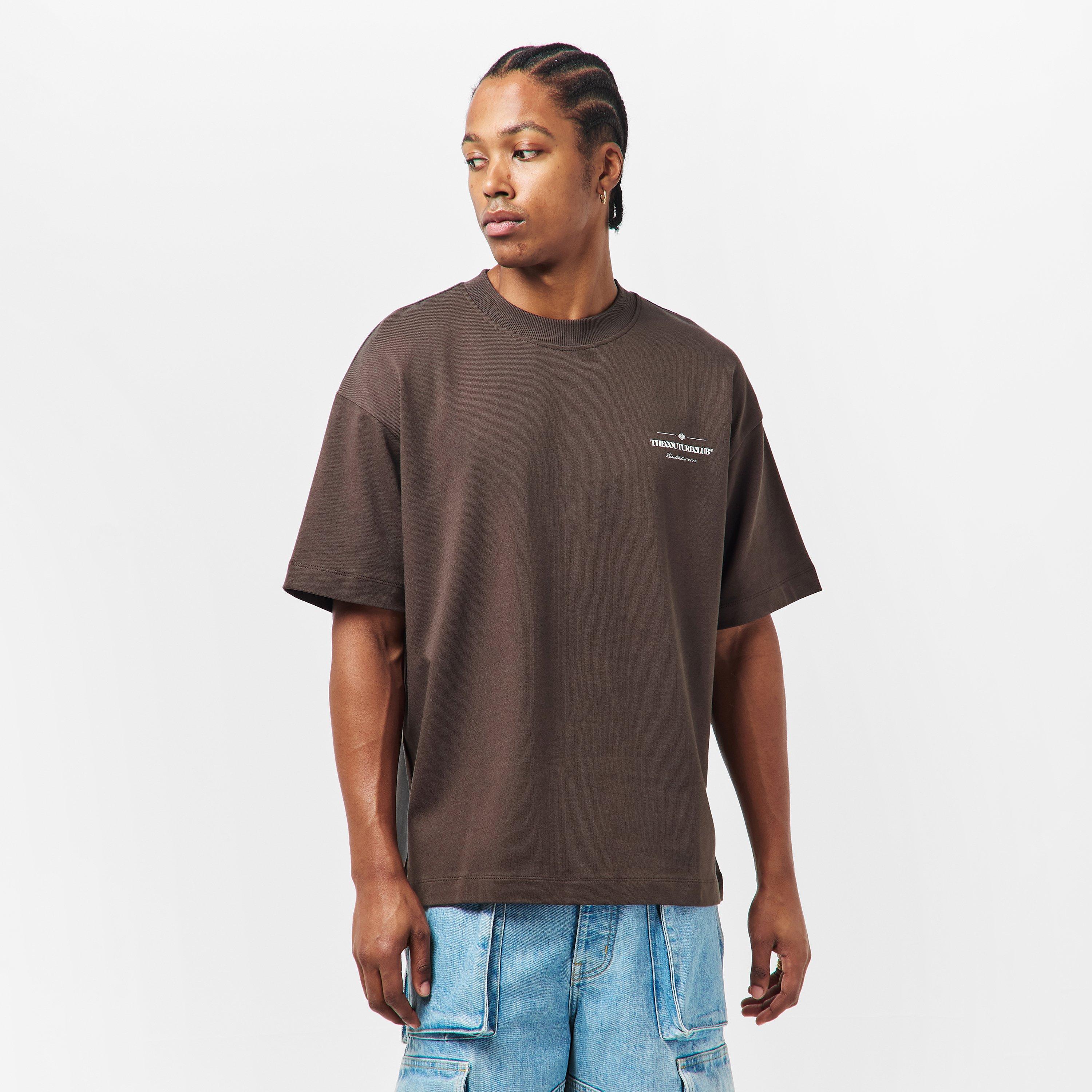 Brown - The Couture Club - Men's Copyright Te Oversized T-Shirt - 3