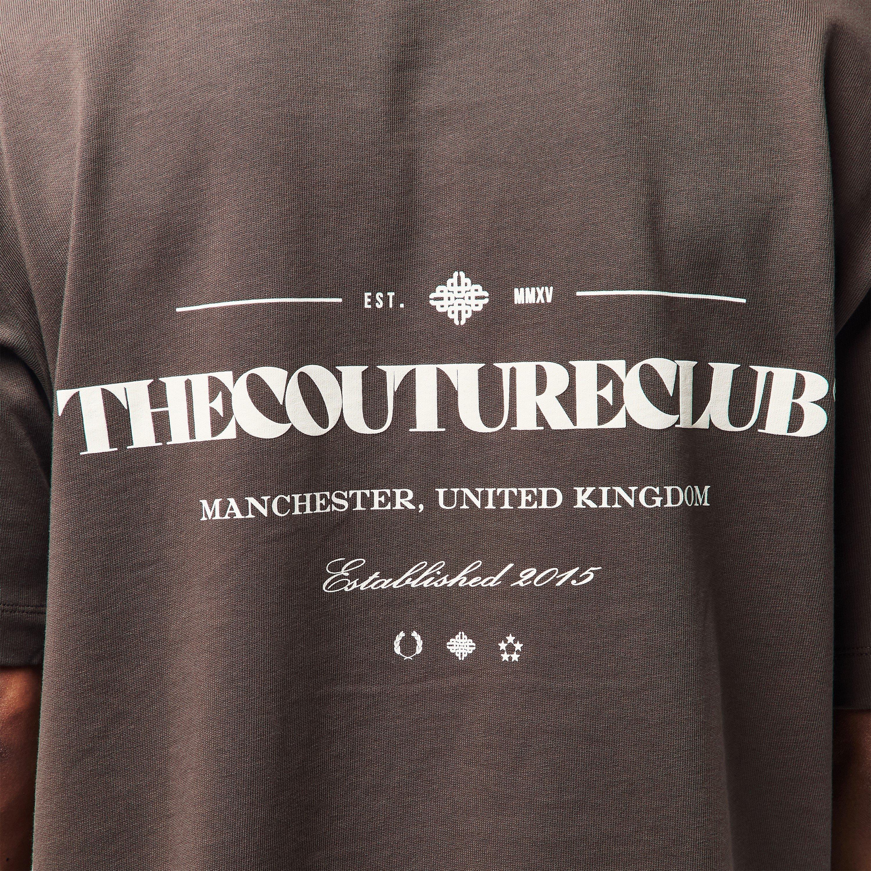 Brown - The Couture Club - Men's Copyright Te Oversized T-Shirt - 5