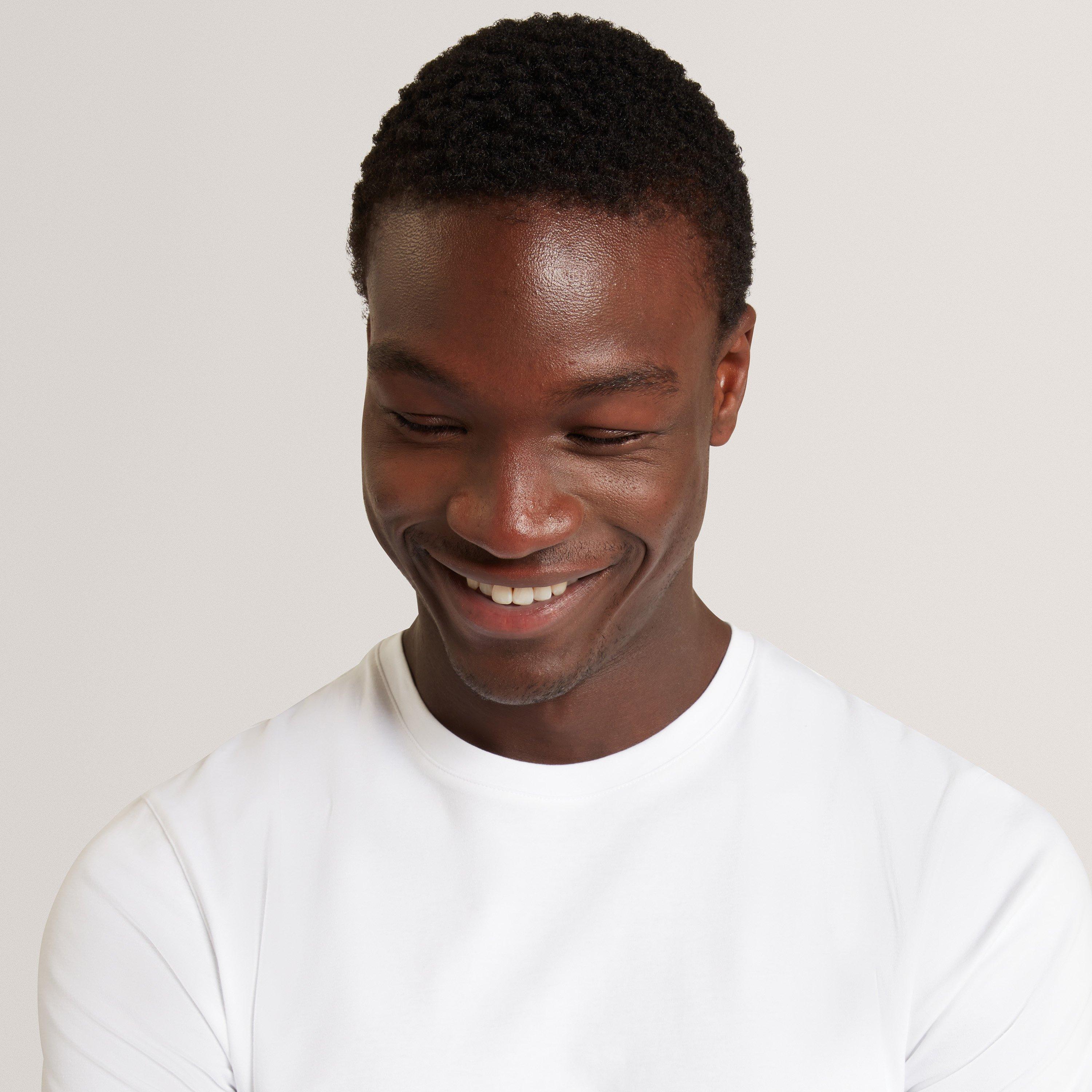 White - Ted Baker - Ted Baker SS Slim Soft Touch Tee - 5