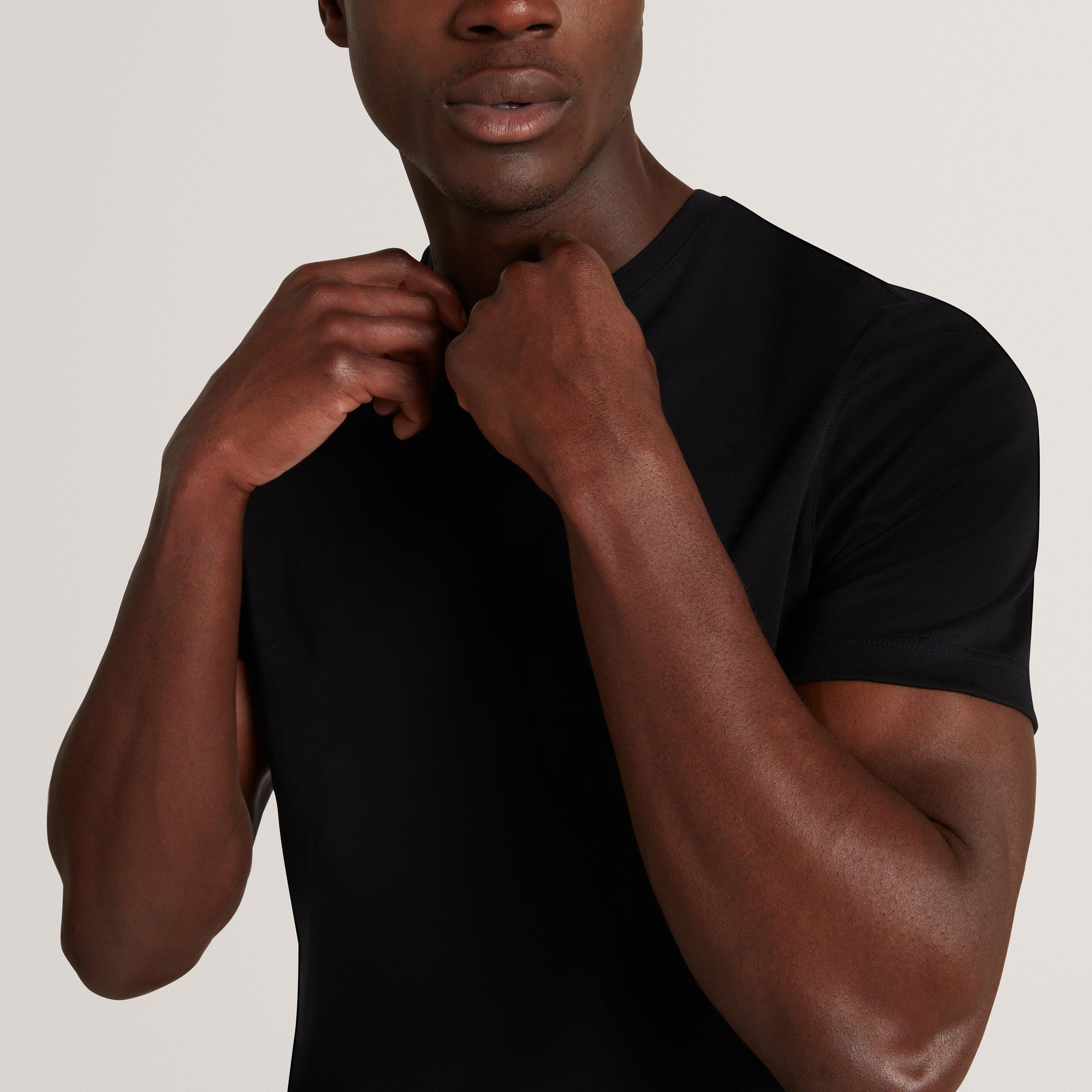 Noir - Ted Baker - Ted Baker SS Slim Soft Touch Tee - 5