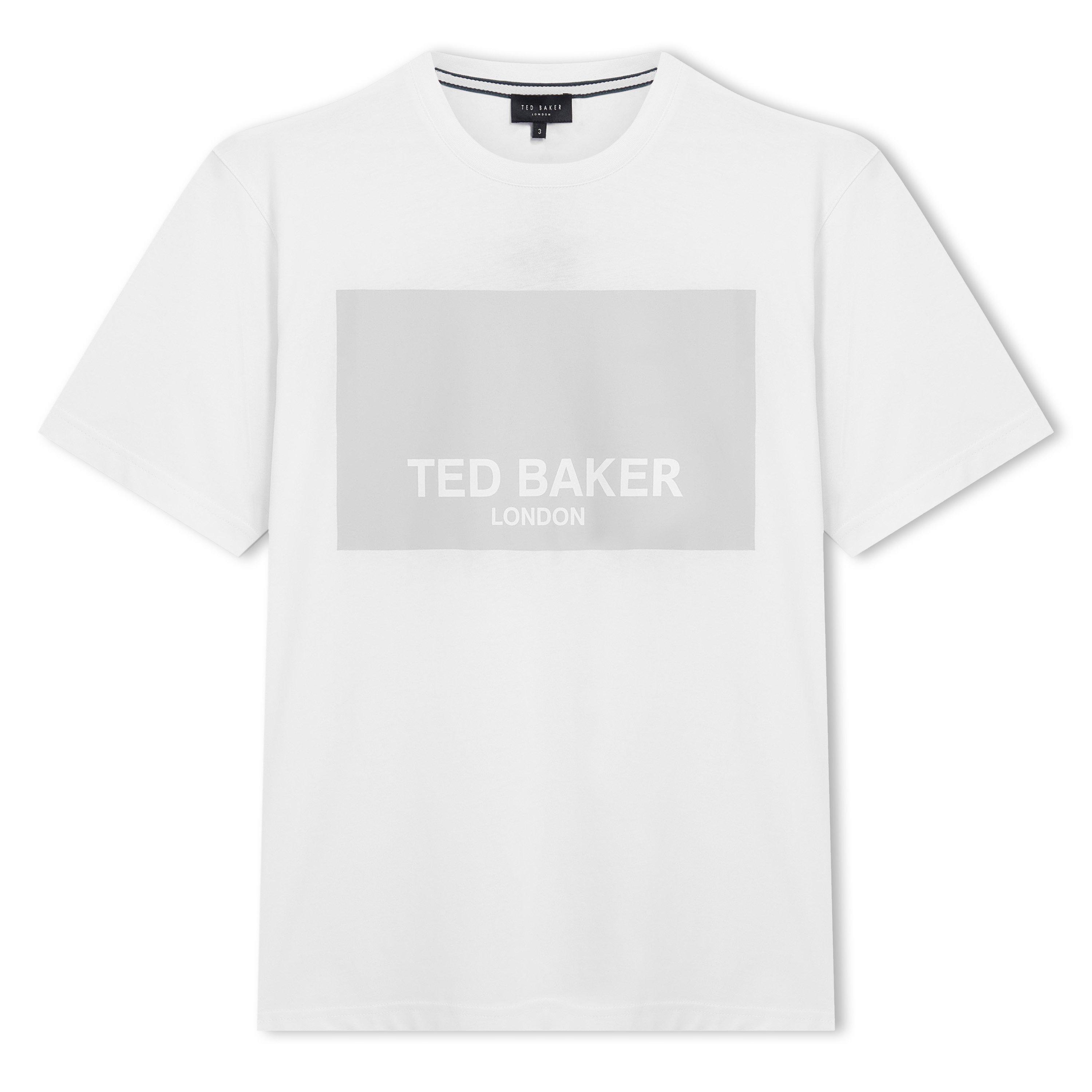 White - Ted Baker - Ted Baker SS Box Graphic Logo Tee - 1