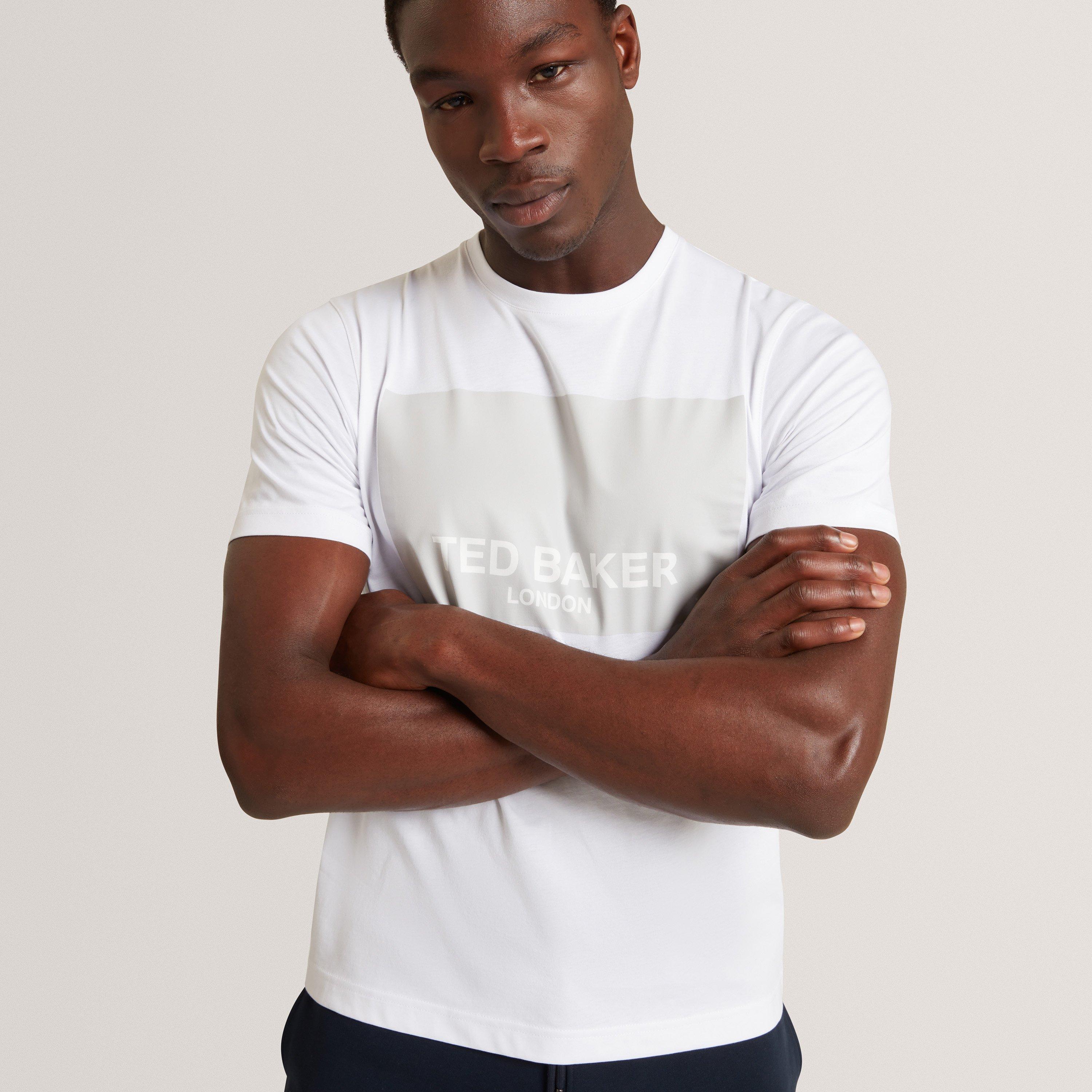White - Ted Baker - Ted Baker SS Box Graphic Logo Tee - 2
