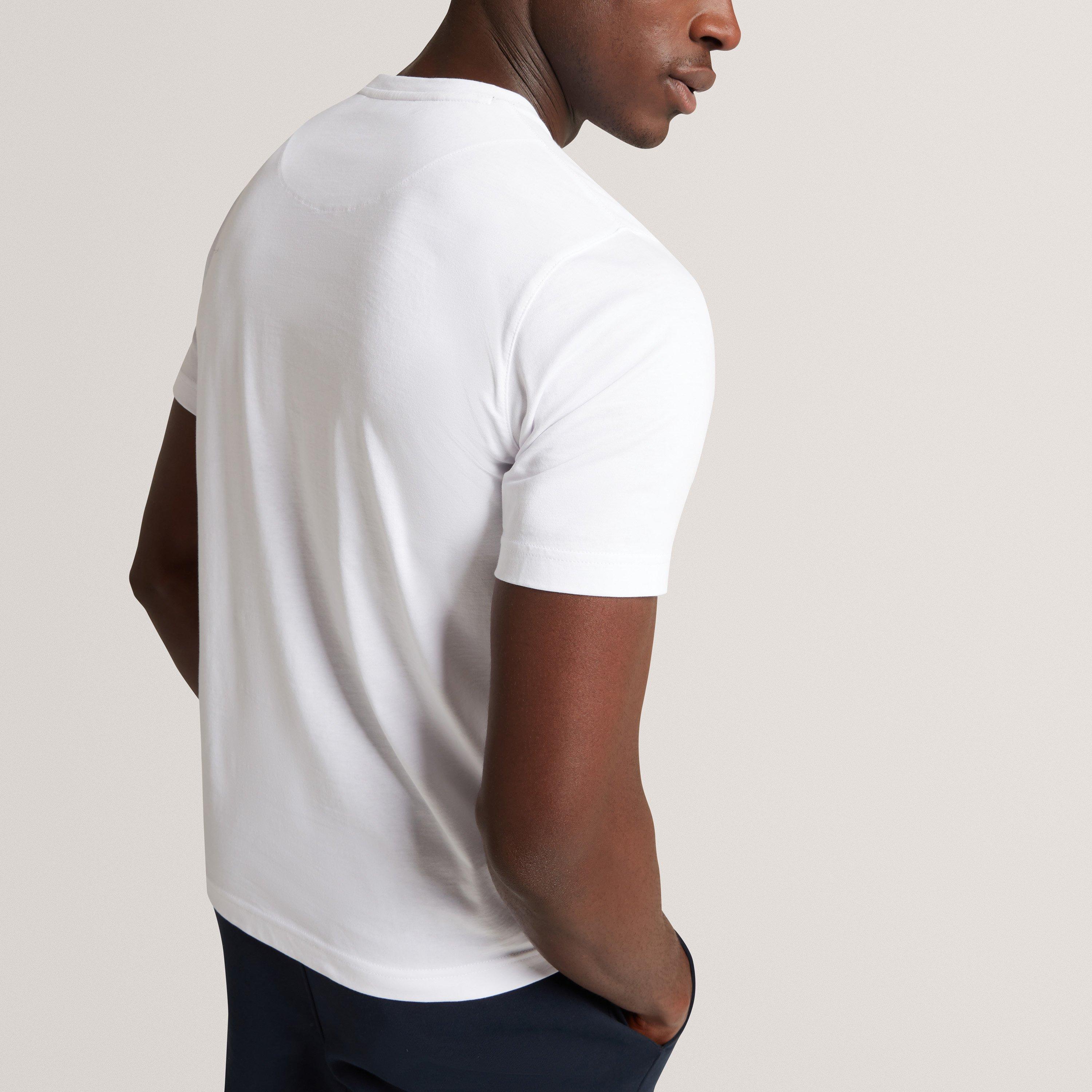 White - Ted Baker - Ted Baker SS Box Graphic Logo Tee - 3