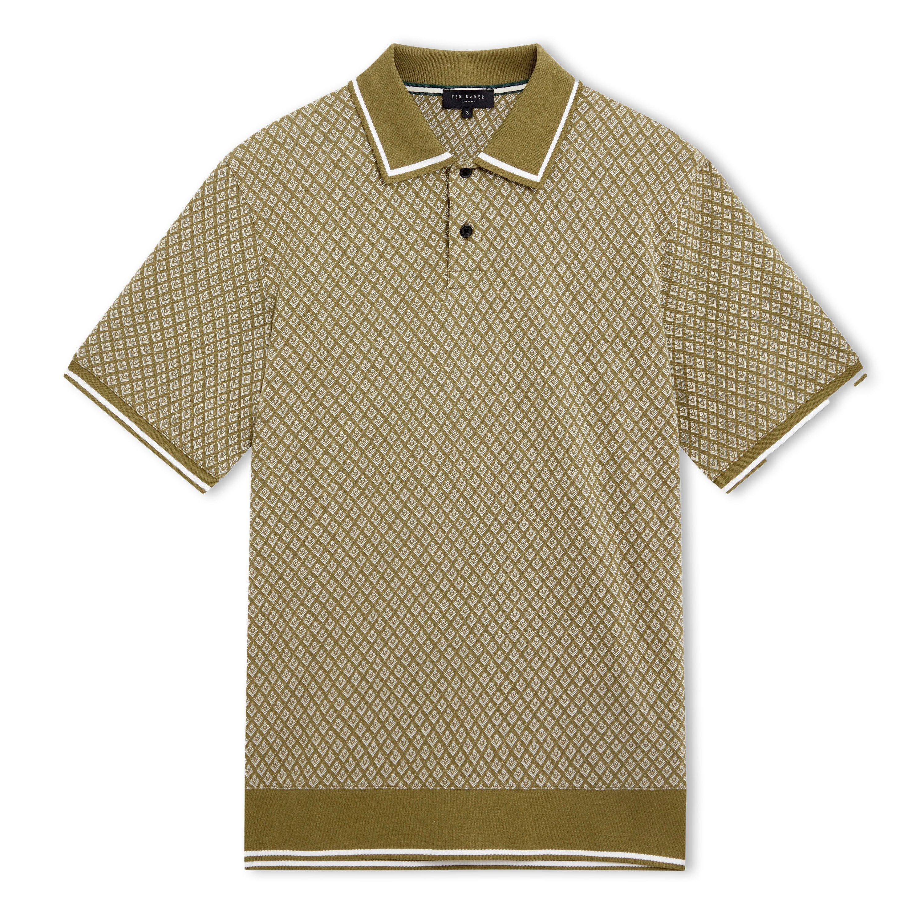 Ted Baker Ted Baker SS Geo Polo - Olive - Size L (4)