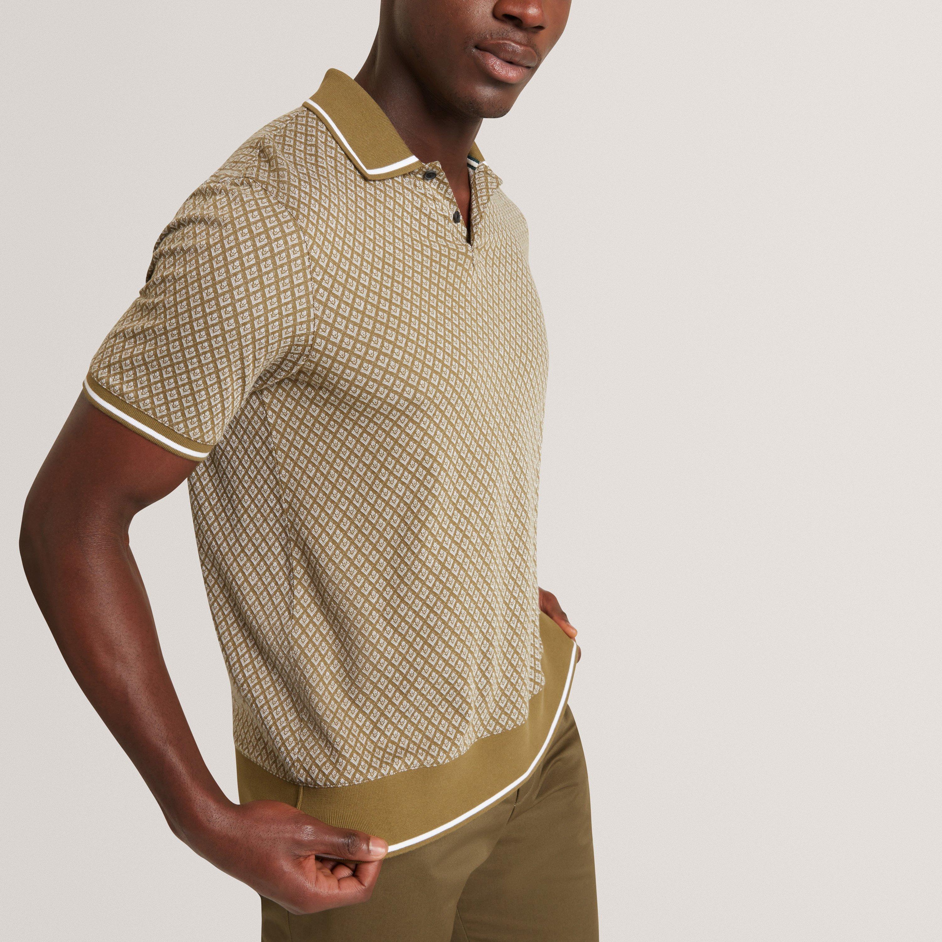 Olive - Ted Baker - Ted Baker SS Geo Polo - 2