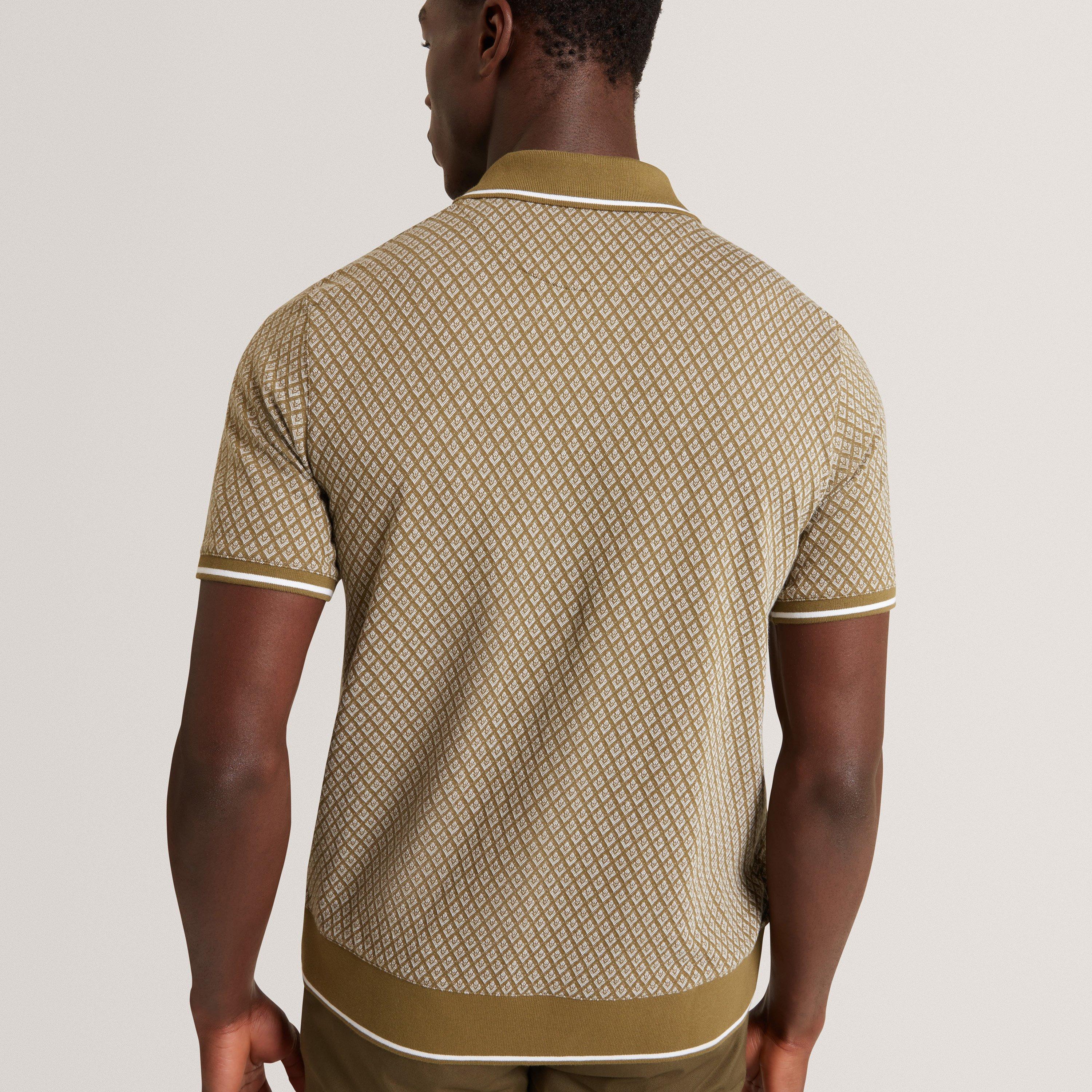 Olive - Ted Baker - Ted Baker SS Geo Polo - 3