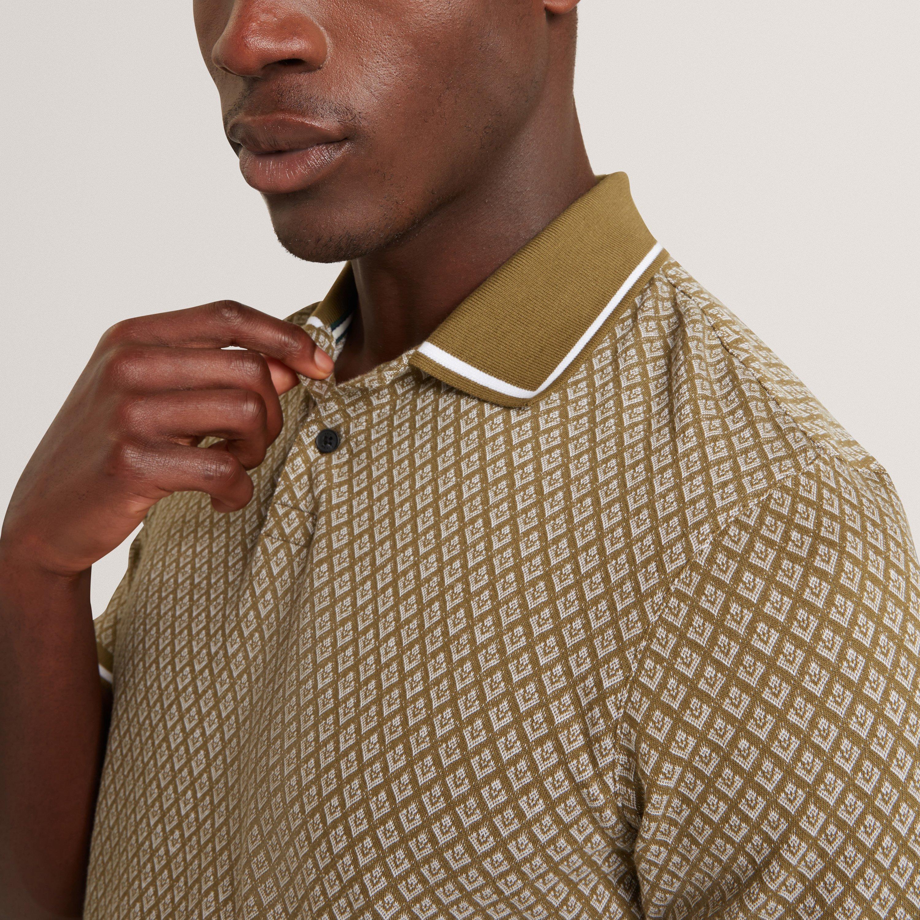 Olive - Ted Baker - Ted Baker SS Geo Polo - 4