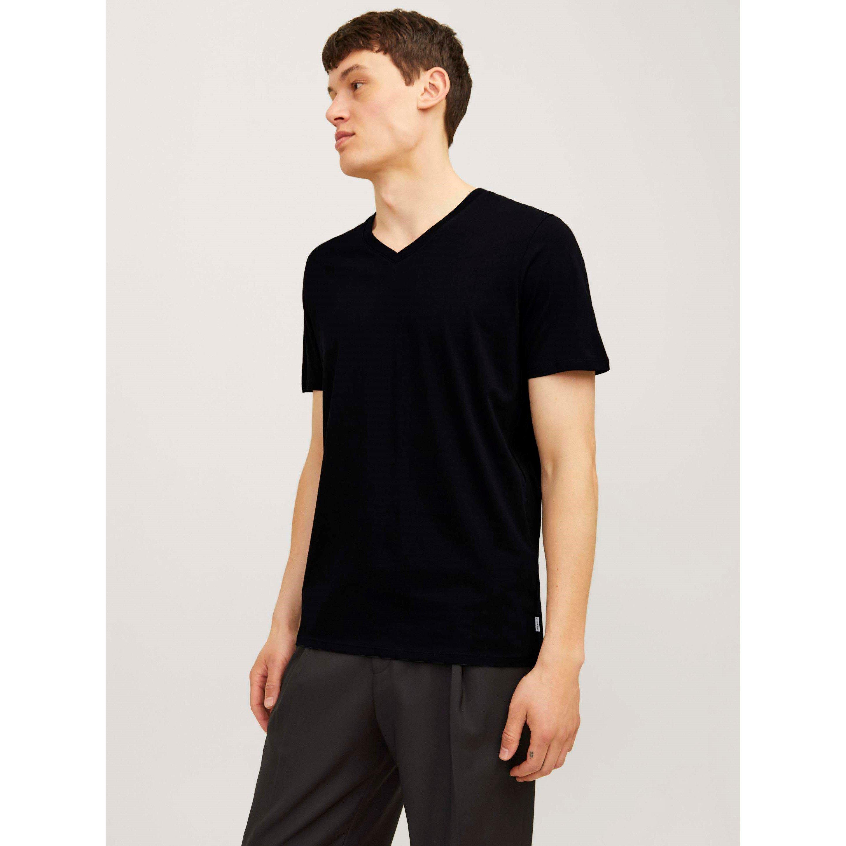 Nero - Jack and Jones - 2-pack V-Neck T-Shirt Mens - 6
