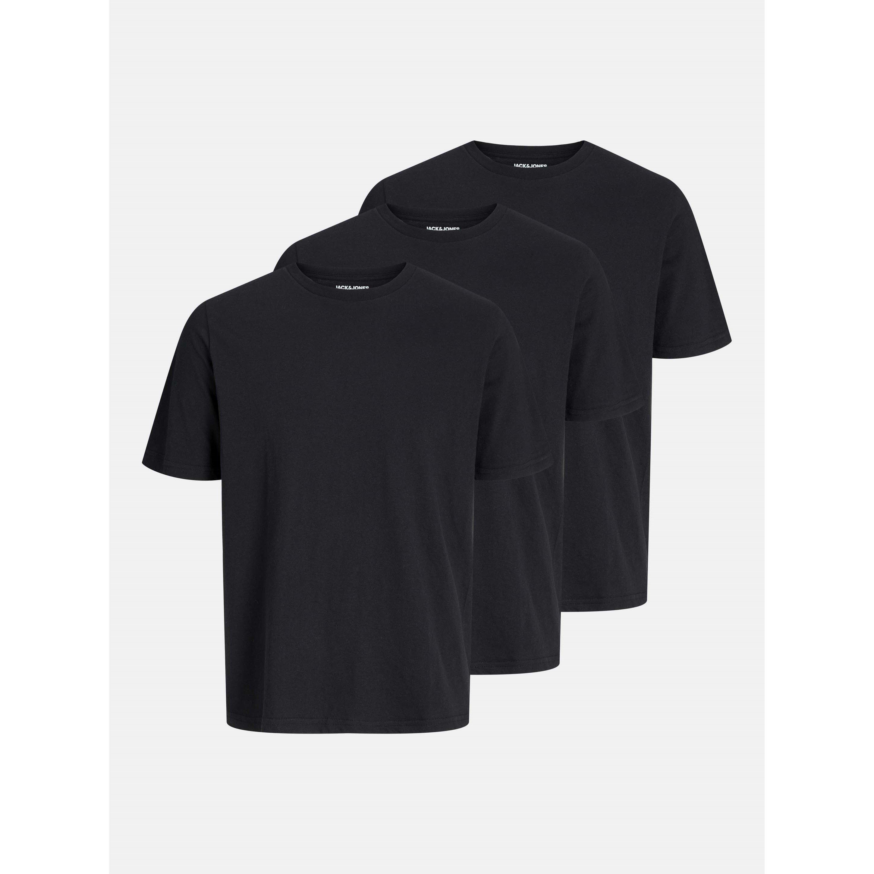 Black - Jack and Jones - 3-pack Under Crew T-Shirt Mens - 1