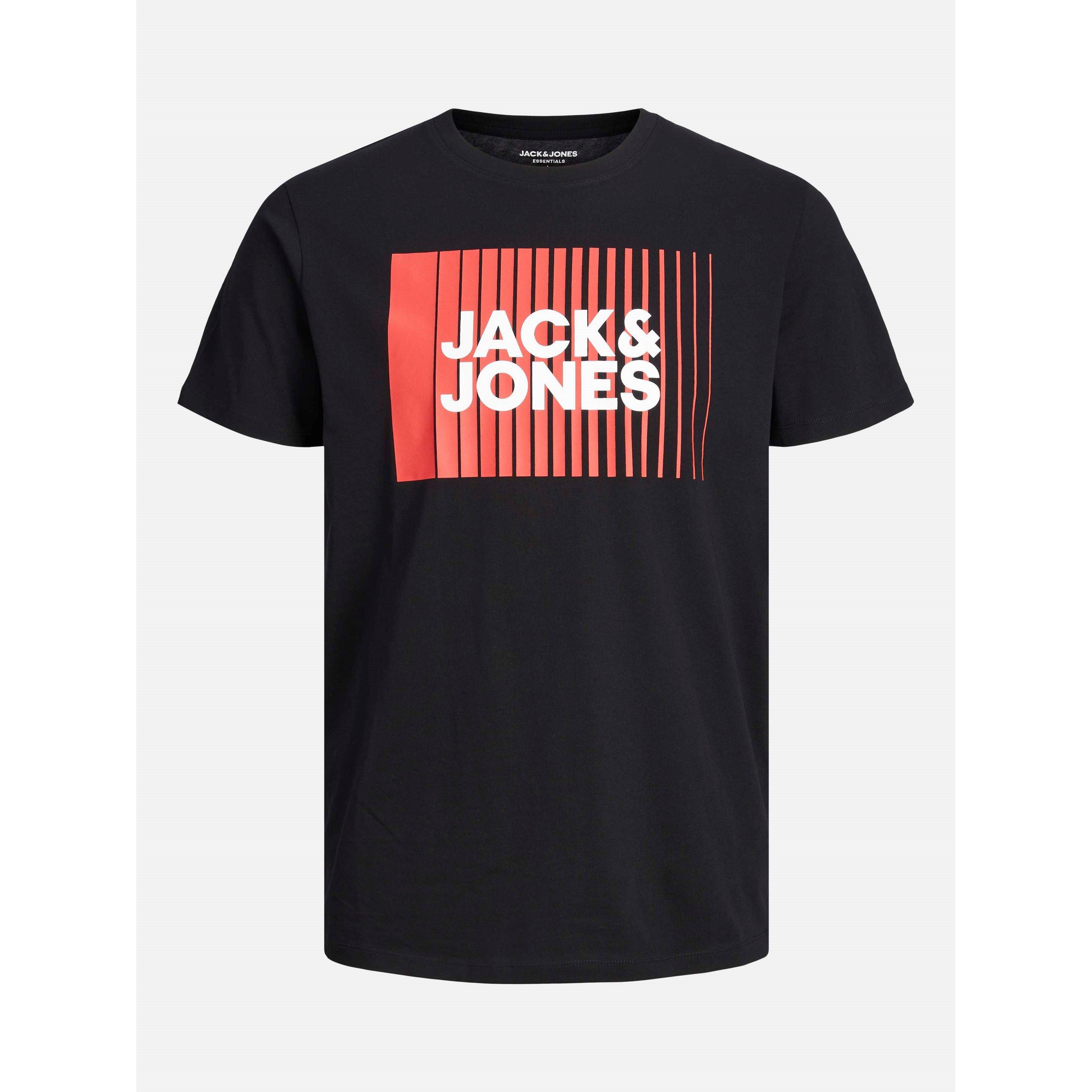 Negro - Jack and Jones - Corp Logo T-Shirt Mens - 1