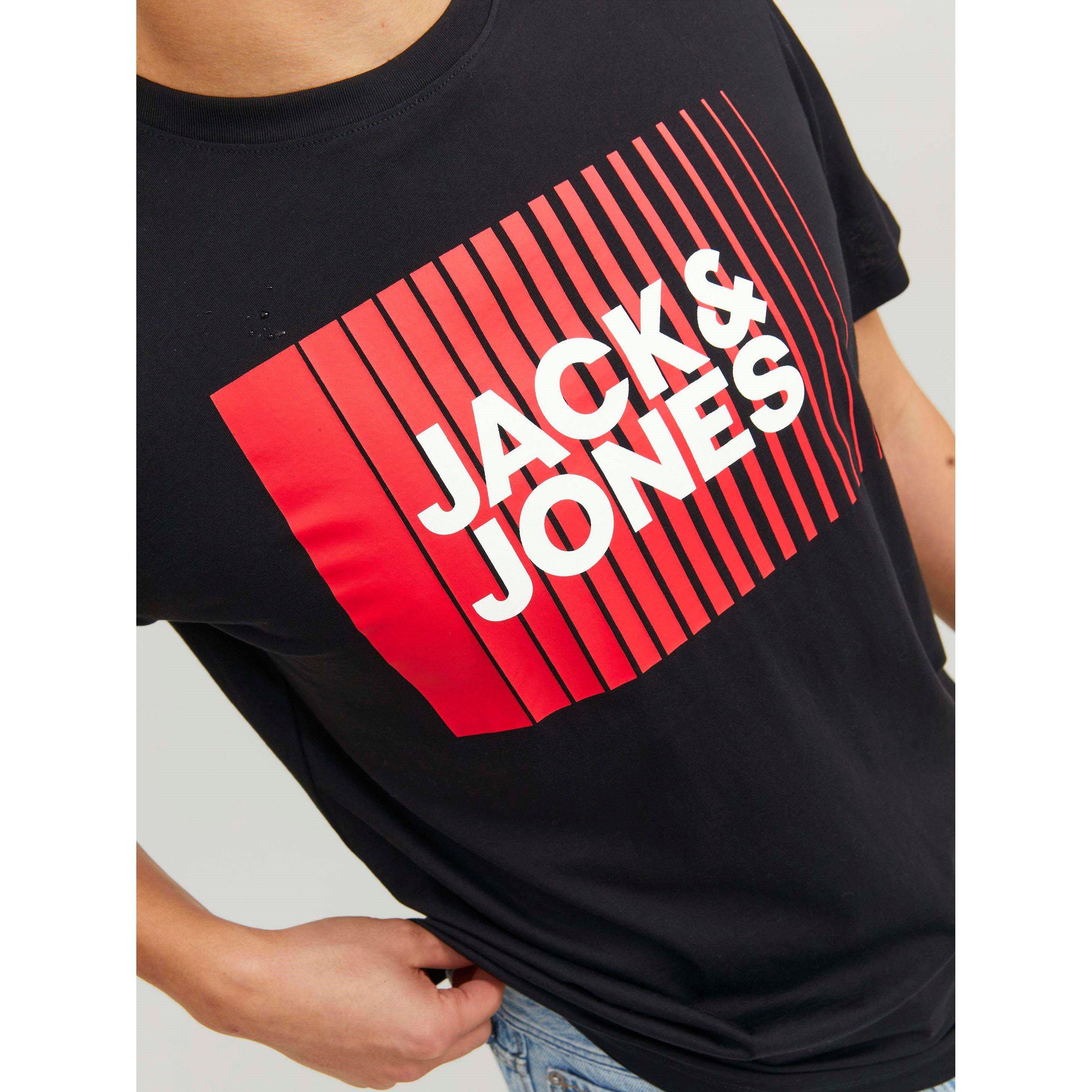 Black - Jack and Jones - Corp Logo T-Shirt Mens - 4