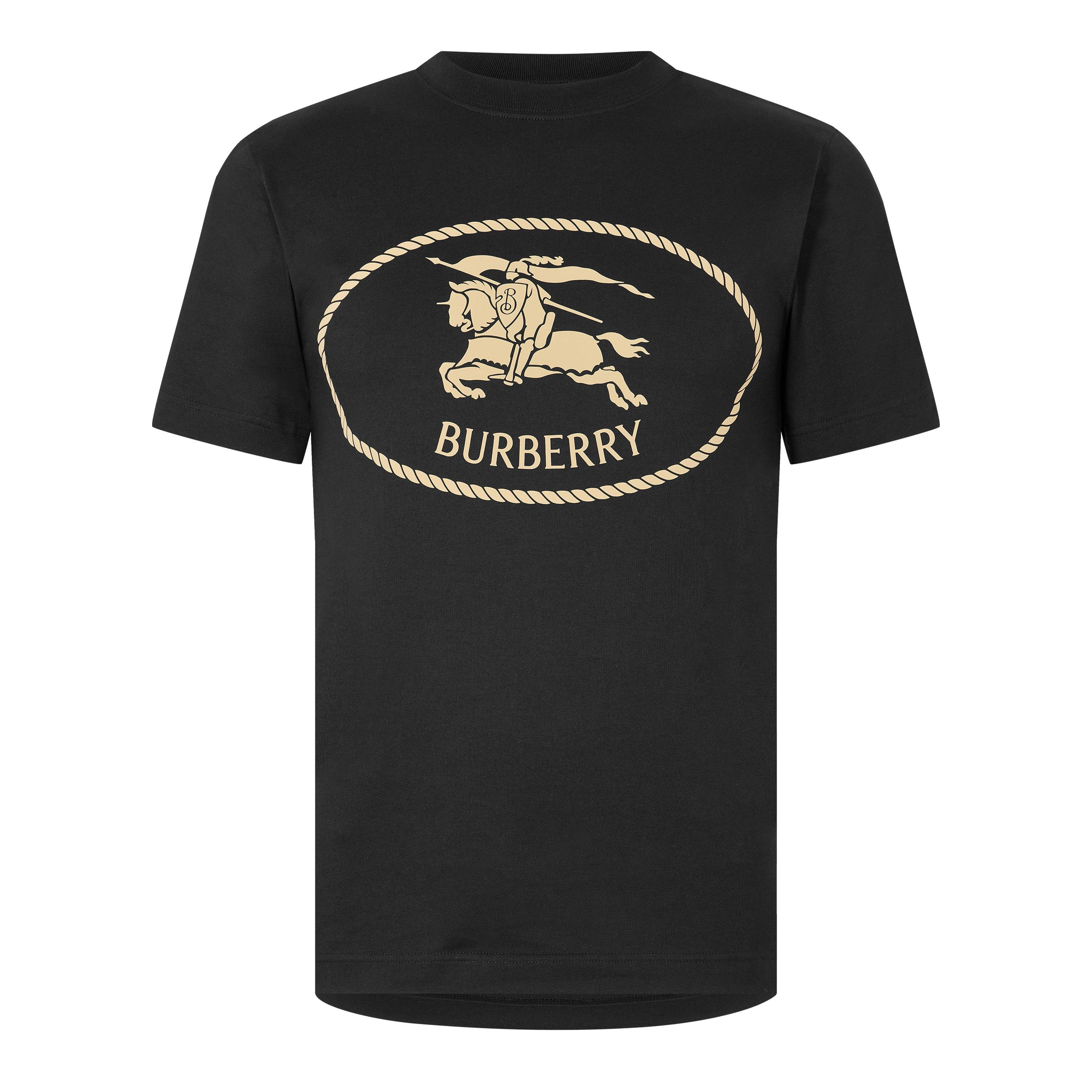 Burberry Men's Burb Seth Stamp T-Shirt - Black - S