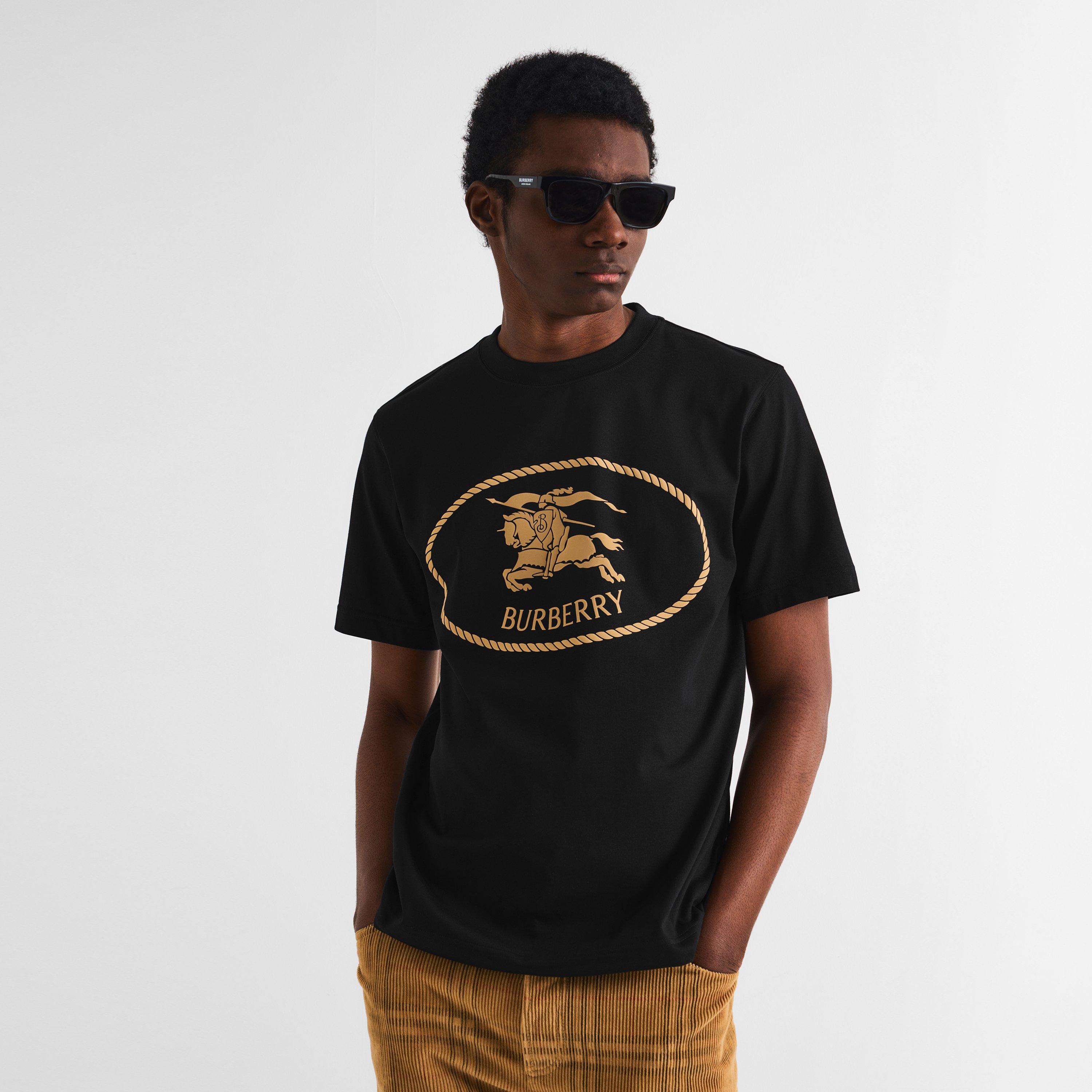 Black - Burberry - Men's Burb Seth Stamp T-Shirt - 3