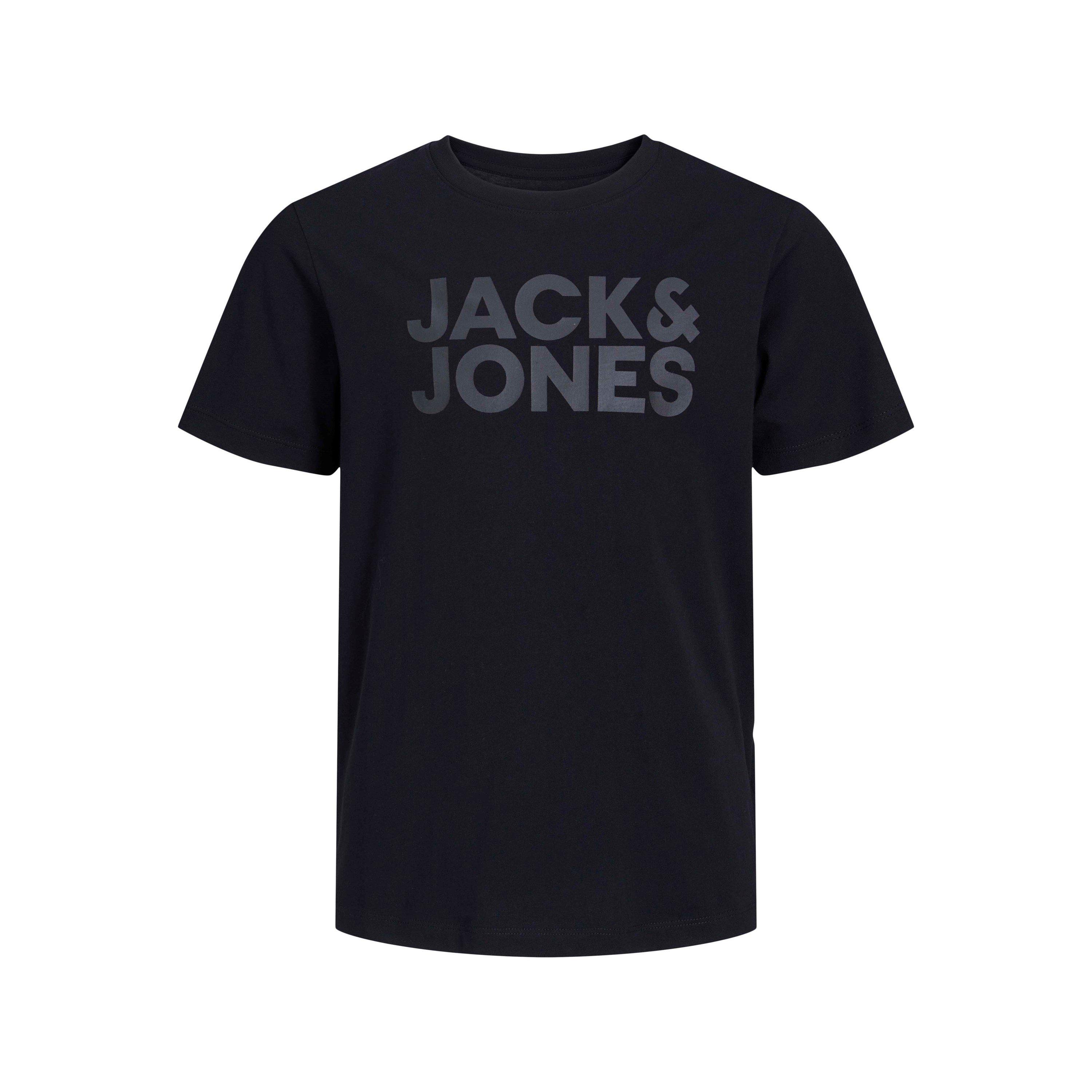 Black - Jack and Jones - Kids' Corp Logo T-Shirt - 1