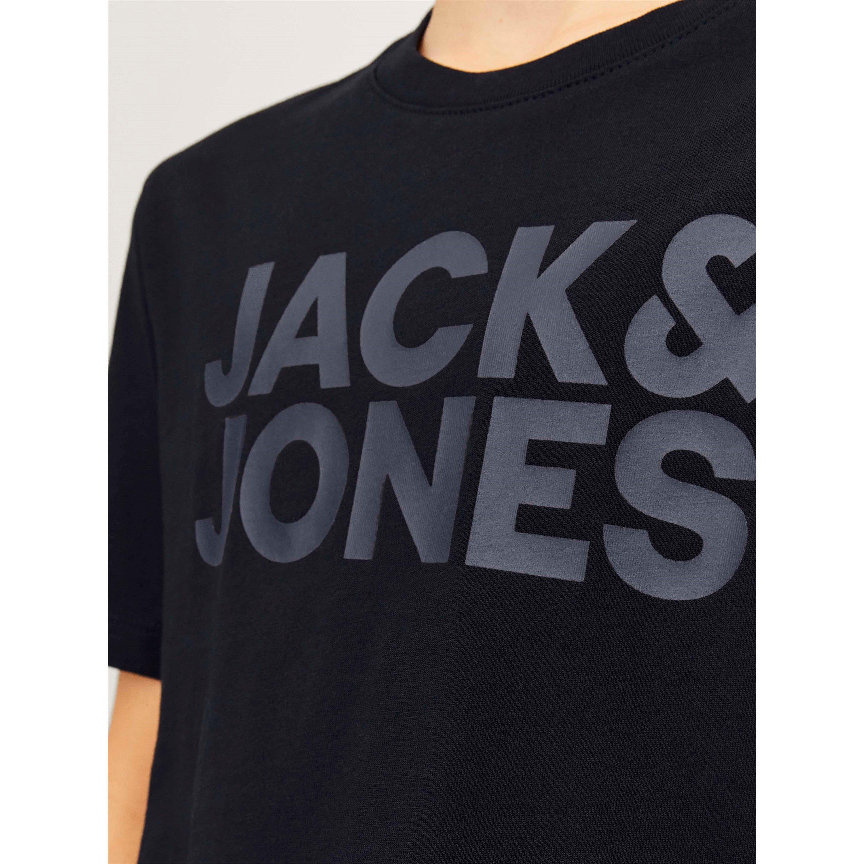 Black - Jack and Jones - Corp Logo T-Shirt Junior Boys - 5