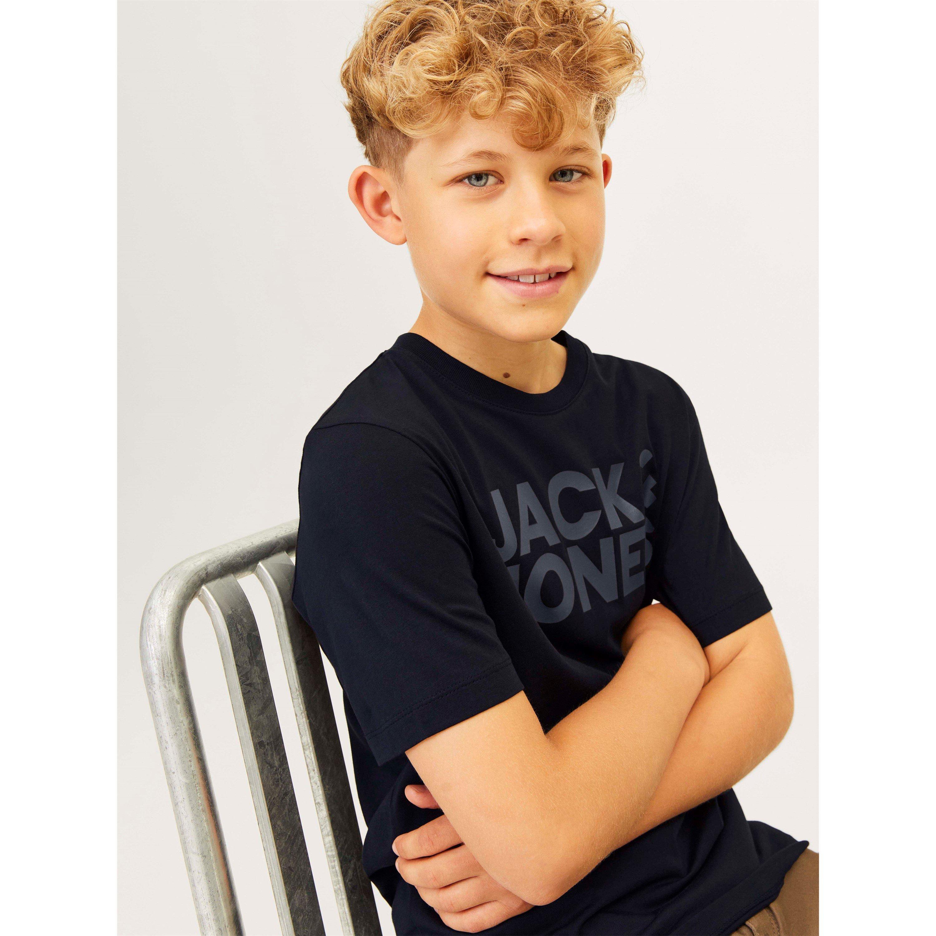 Black - Jack and Jones - Corp Logo T-Shirt Junior Boys - 6