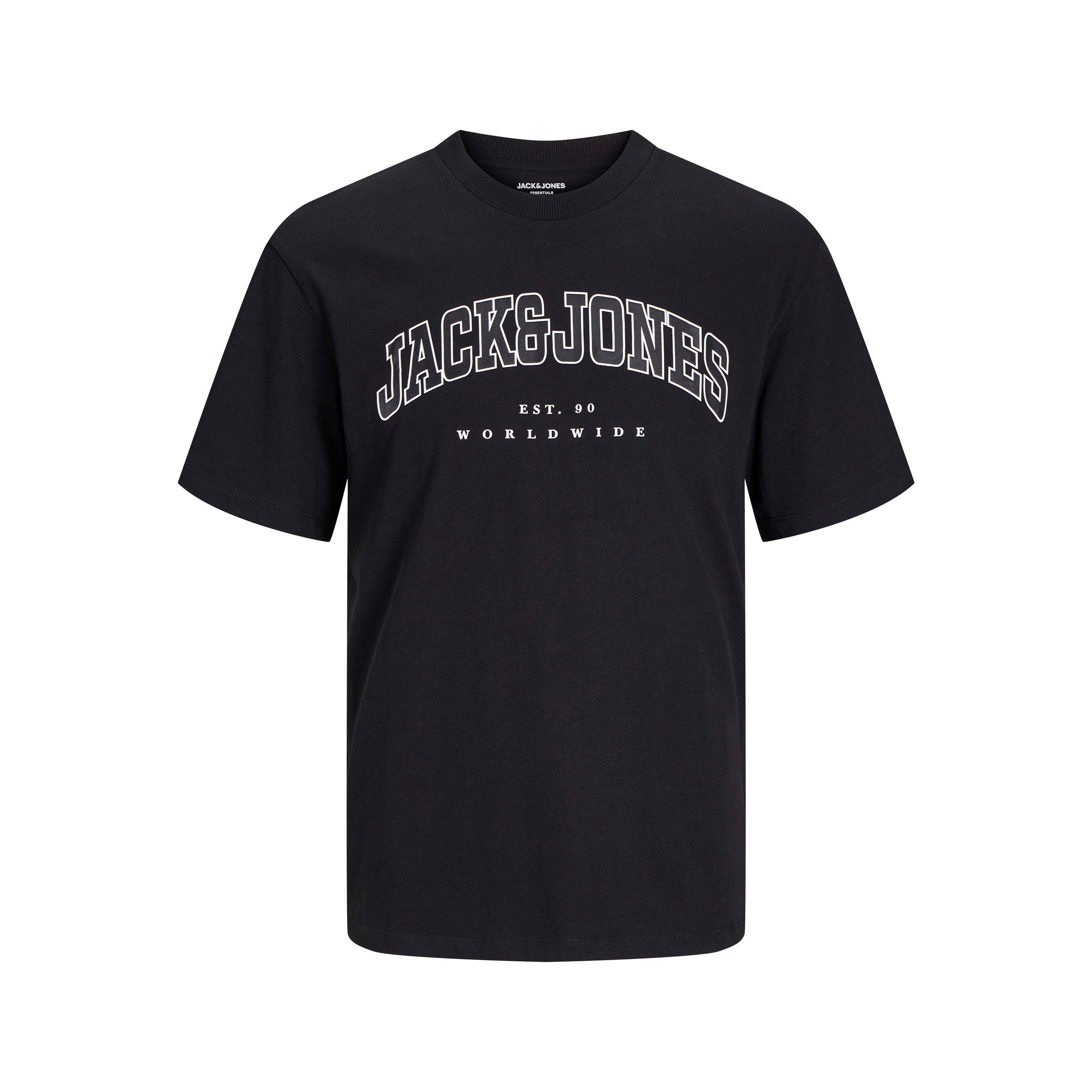 Black - Jack and Jones - Men's Varsity Logo Plus Size T-Shirt - 1