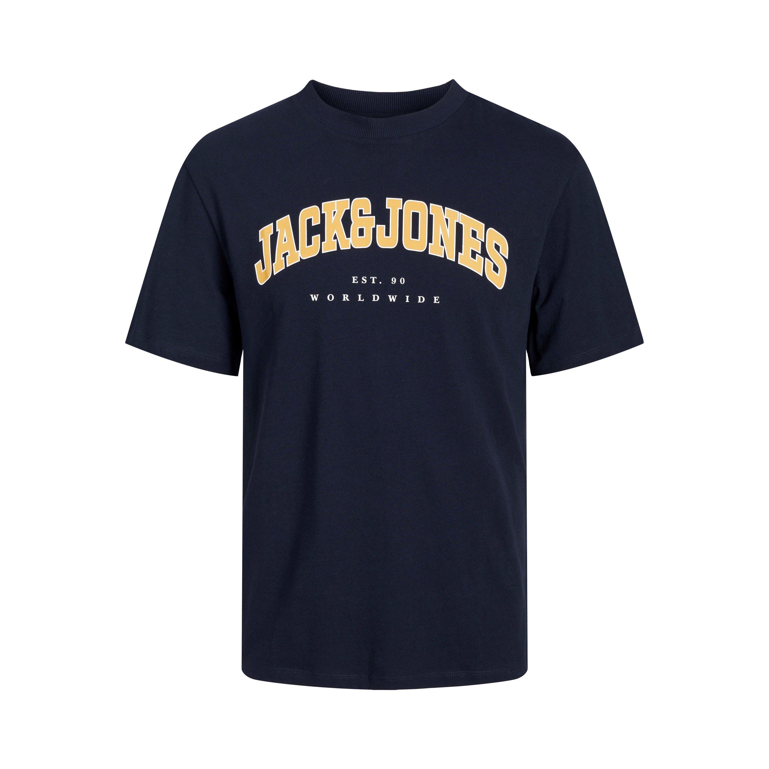 Jack And Jones Men's Varsity Logo Plus Size T-Shirt - Navy Blazer - 2XL
