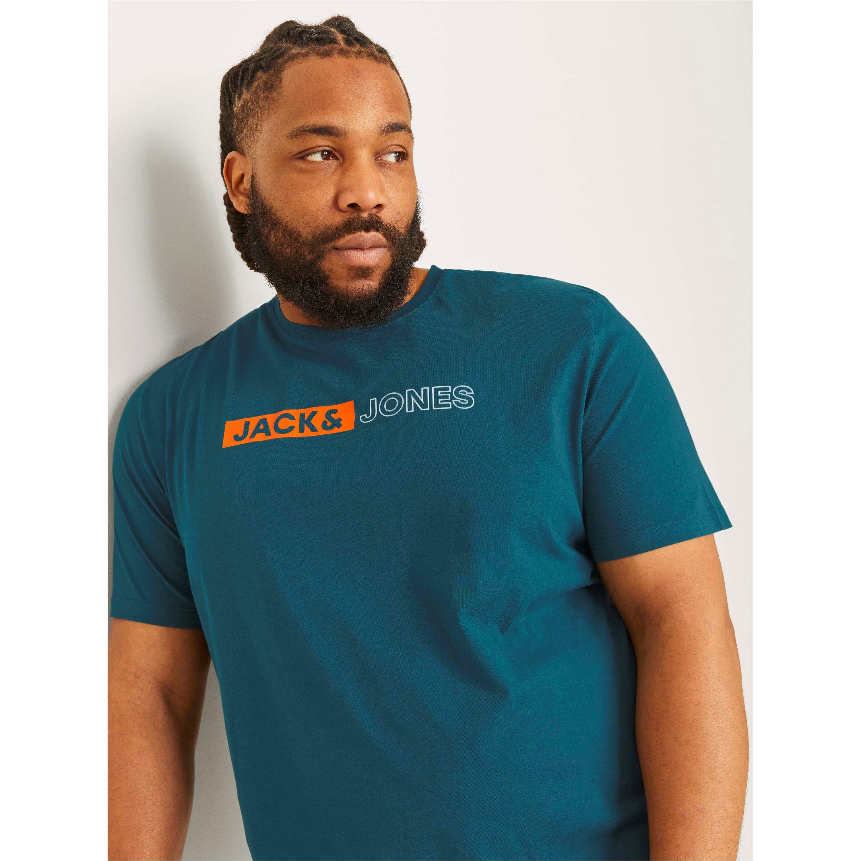 Turchese scuro - Jack and Jones - Corp Logo T-Shirt Plus Size Mens - 6
