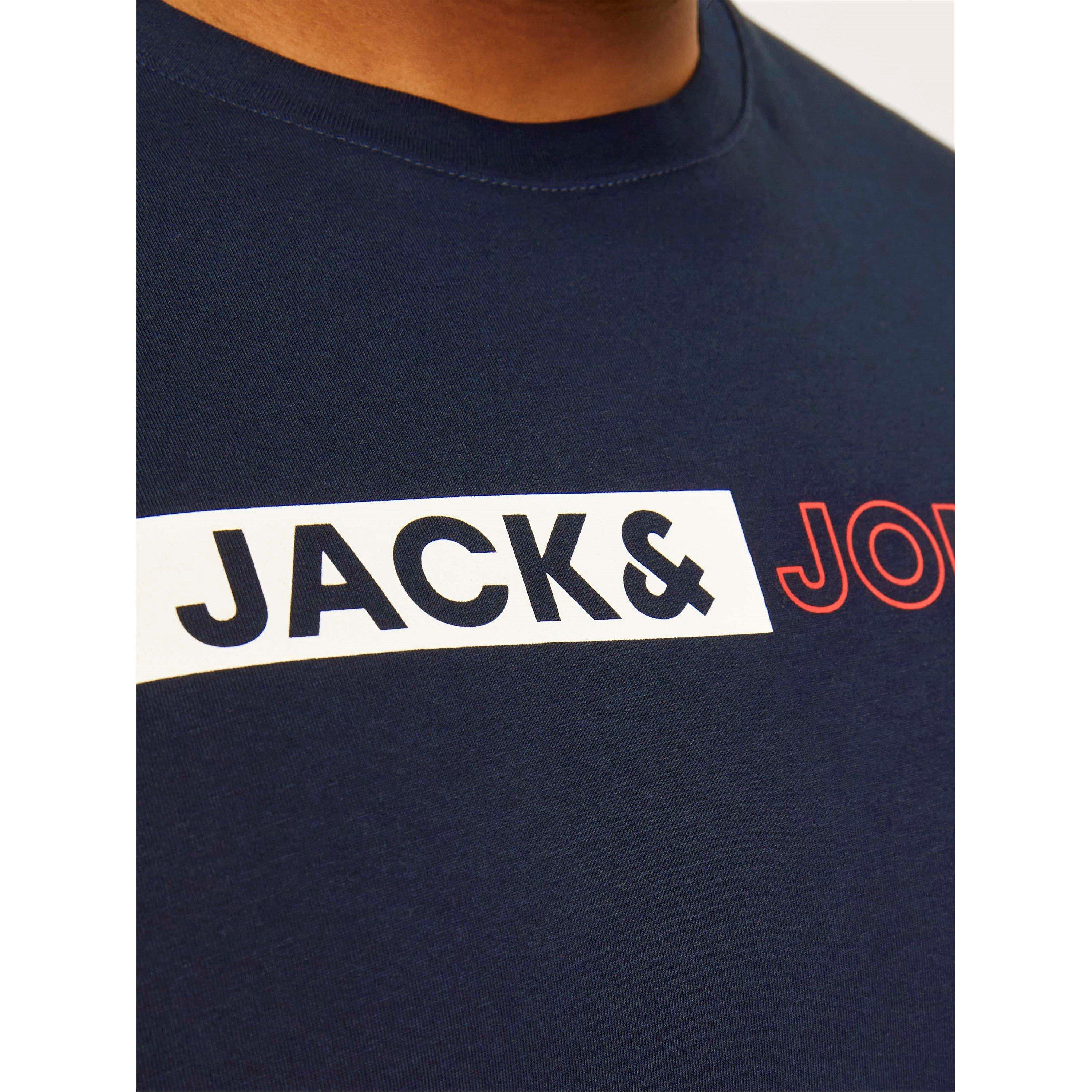 Navy Blazer - Jack and Jones - Corp Logo T-Shirt Plus Size Mens - 5