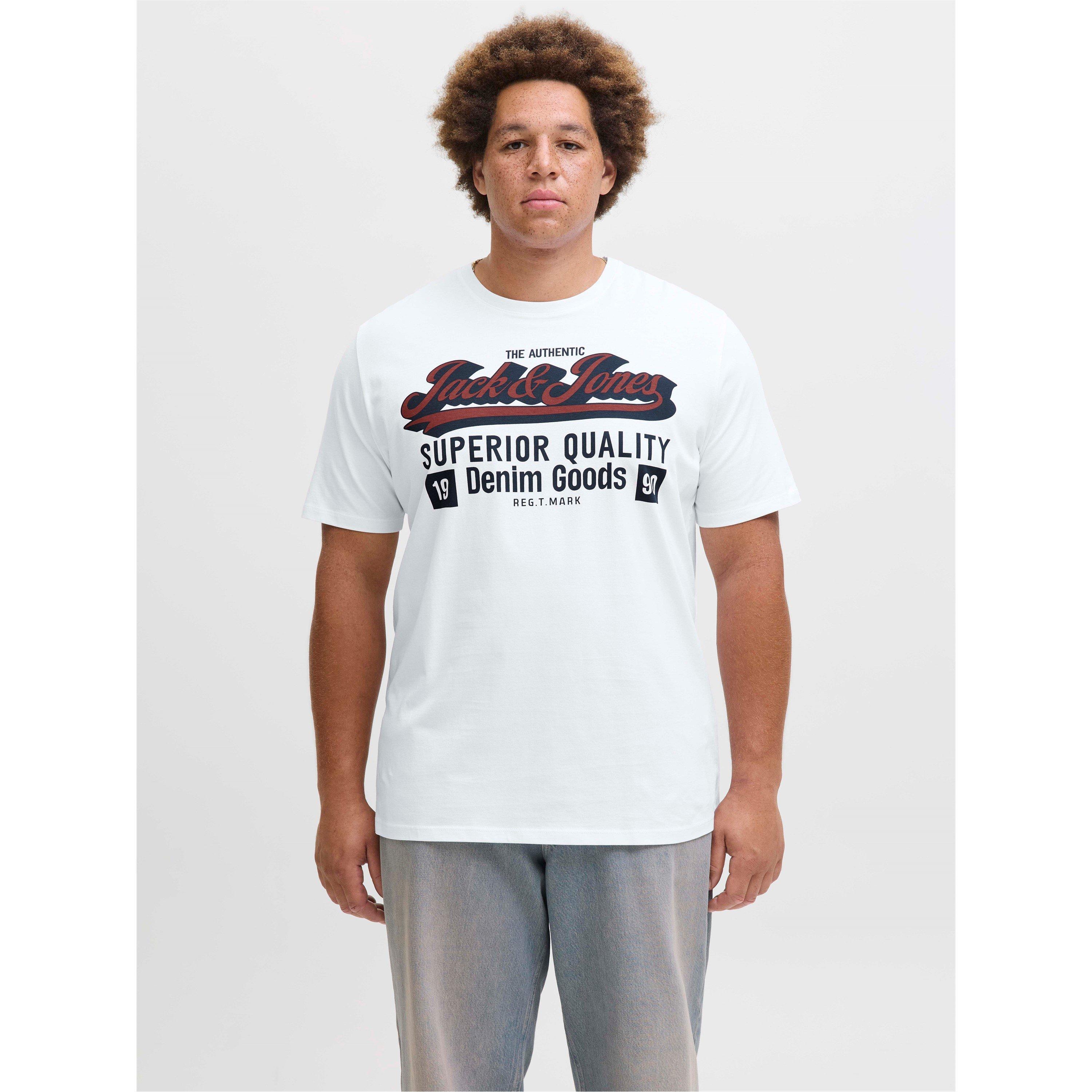 Cloud Dancer - Jack and Jones - Colour Logo T-Shirt Plus Size Mens - 2