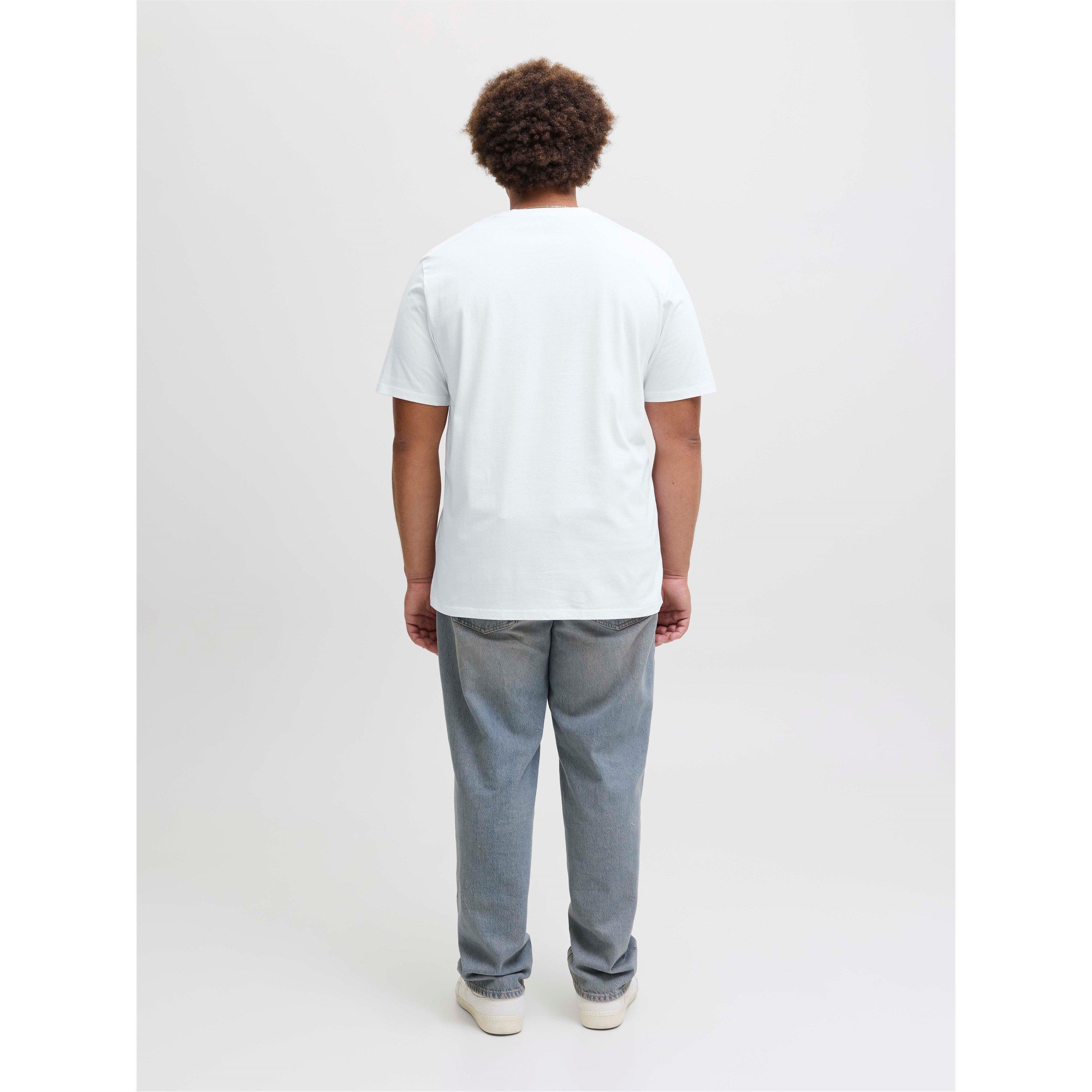 Cloud Dancer - Jack and Jones - Colour Logo T-Shirt Plus Size Mens - 3