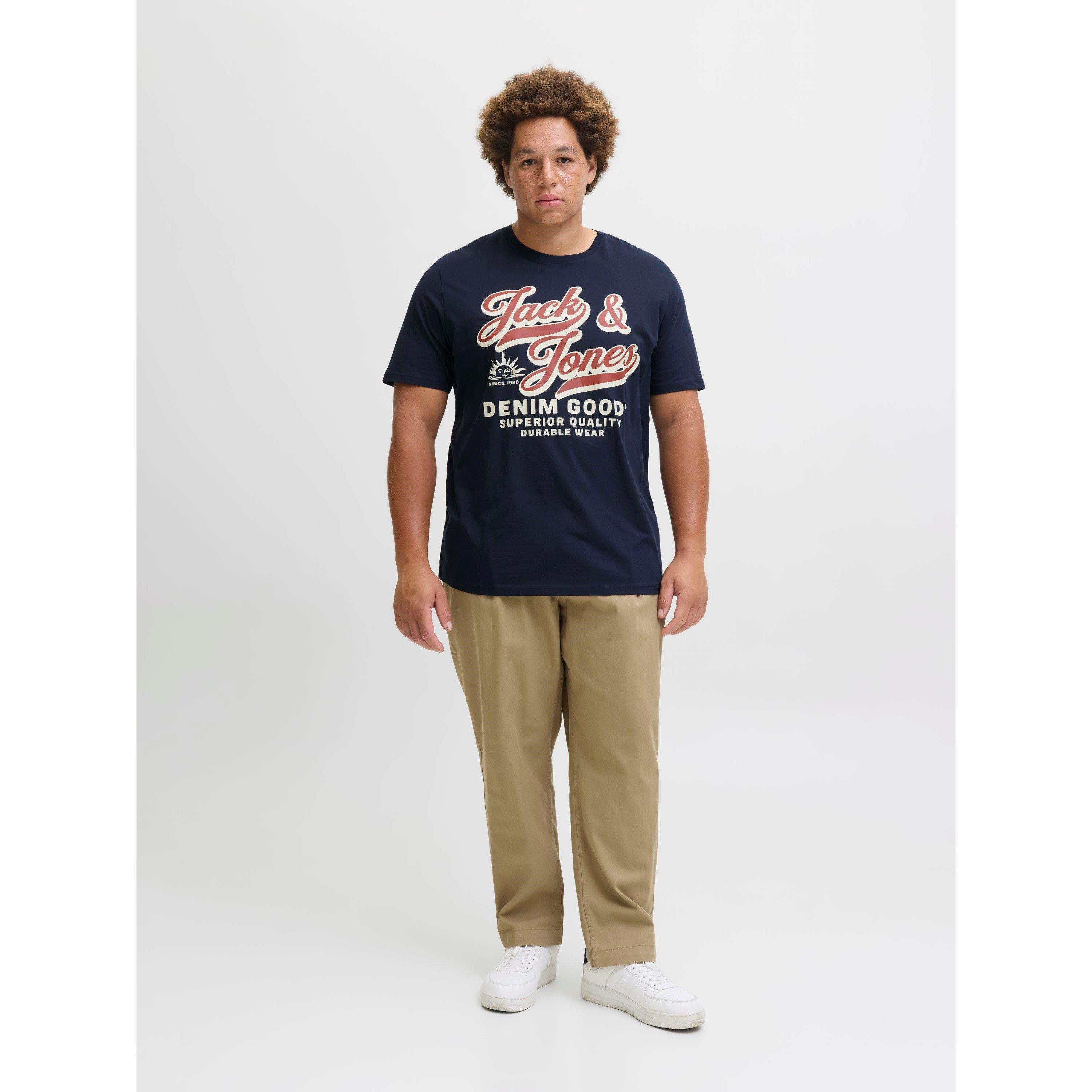 Sky Captain - Jack and Jones - Colour Logo T-Shirt Mens Plus Size - 2