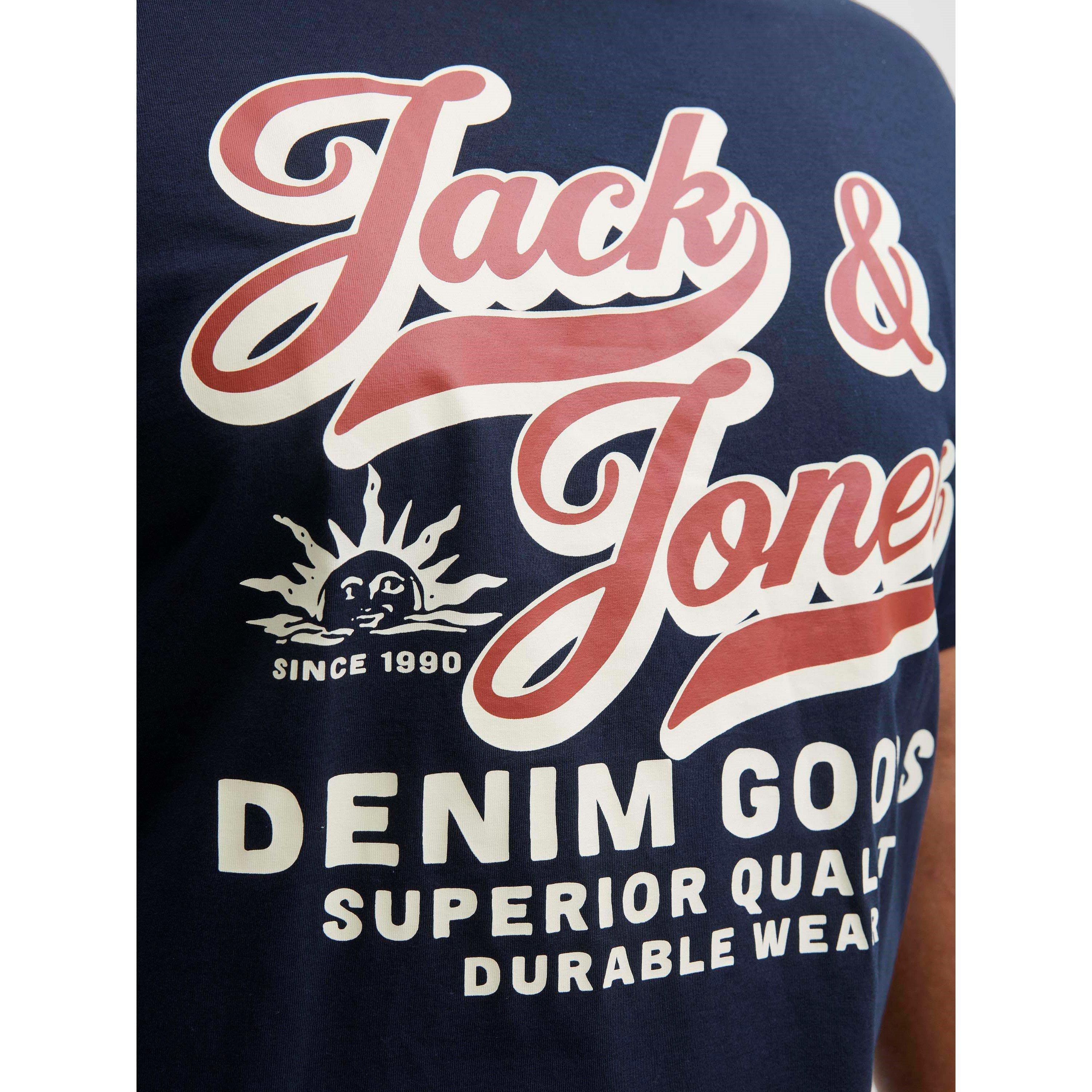 Sky Captain - Jack and Jones - Colour Logo T-Shirt Mens Plus Size - 4
