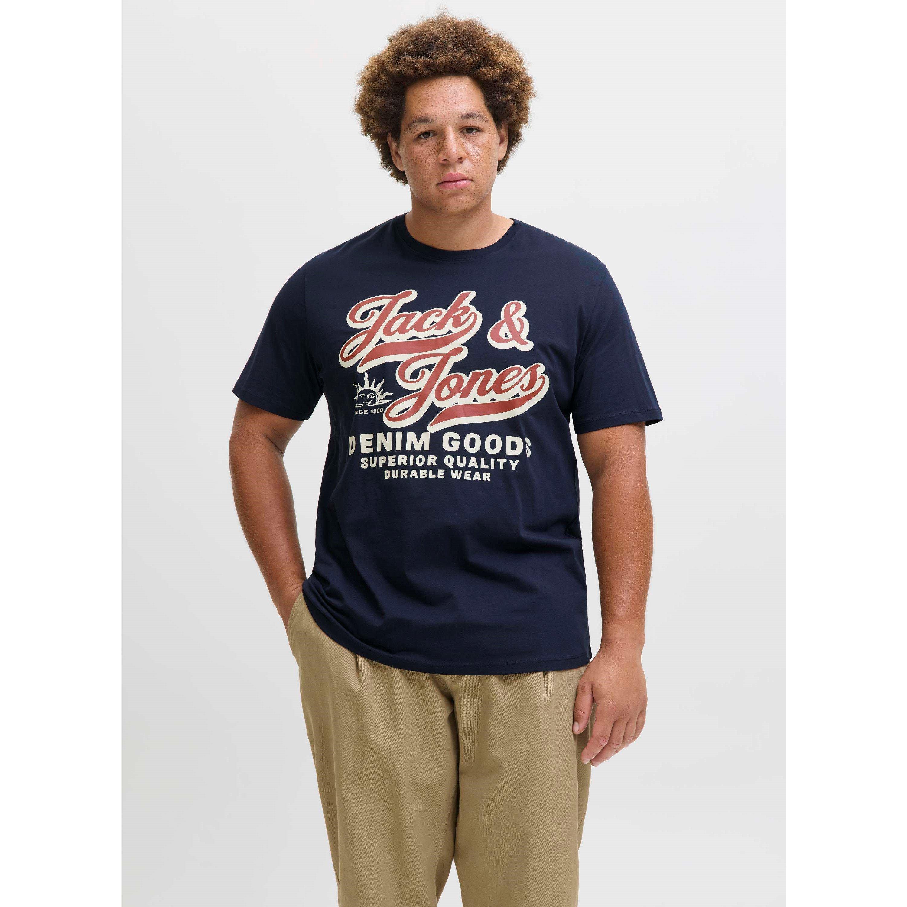Sky Captain - Jack and Jones - Colour Logo T-Shirt Mens Plus Size - 6