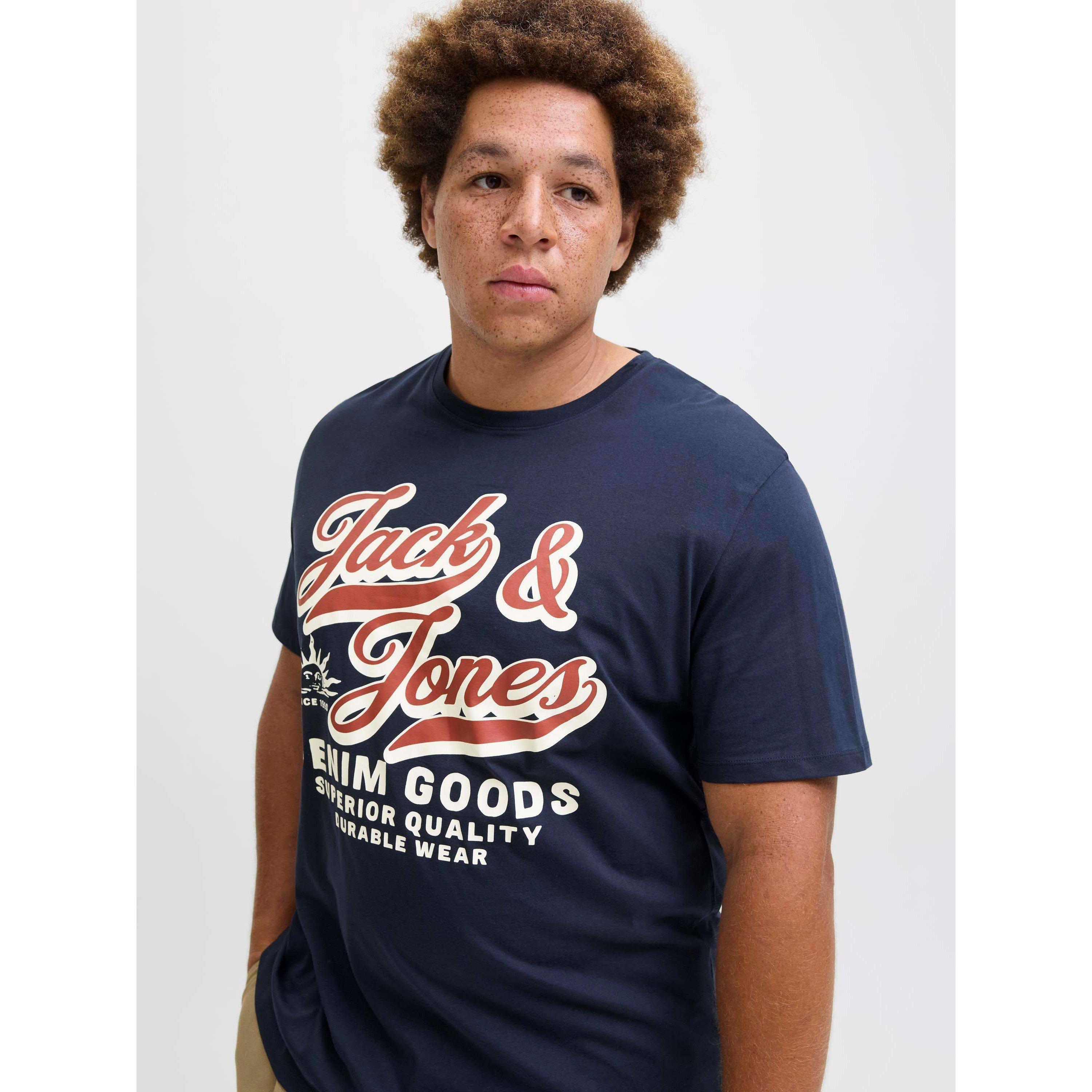 Sky Captain - Jack and Jones - Colour Logo T-Shirt Mens Plus Size - 7