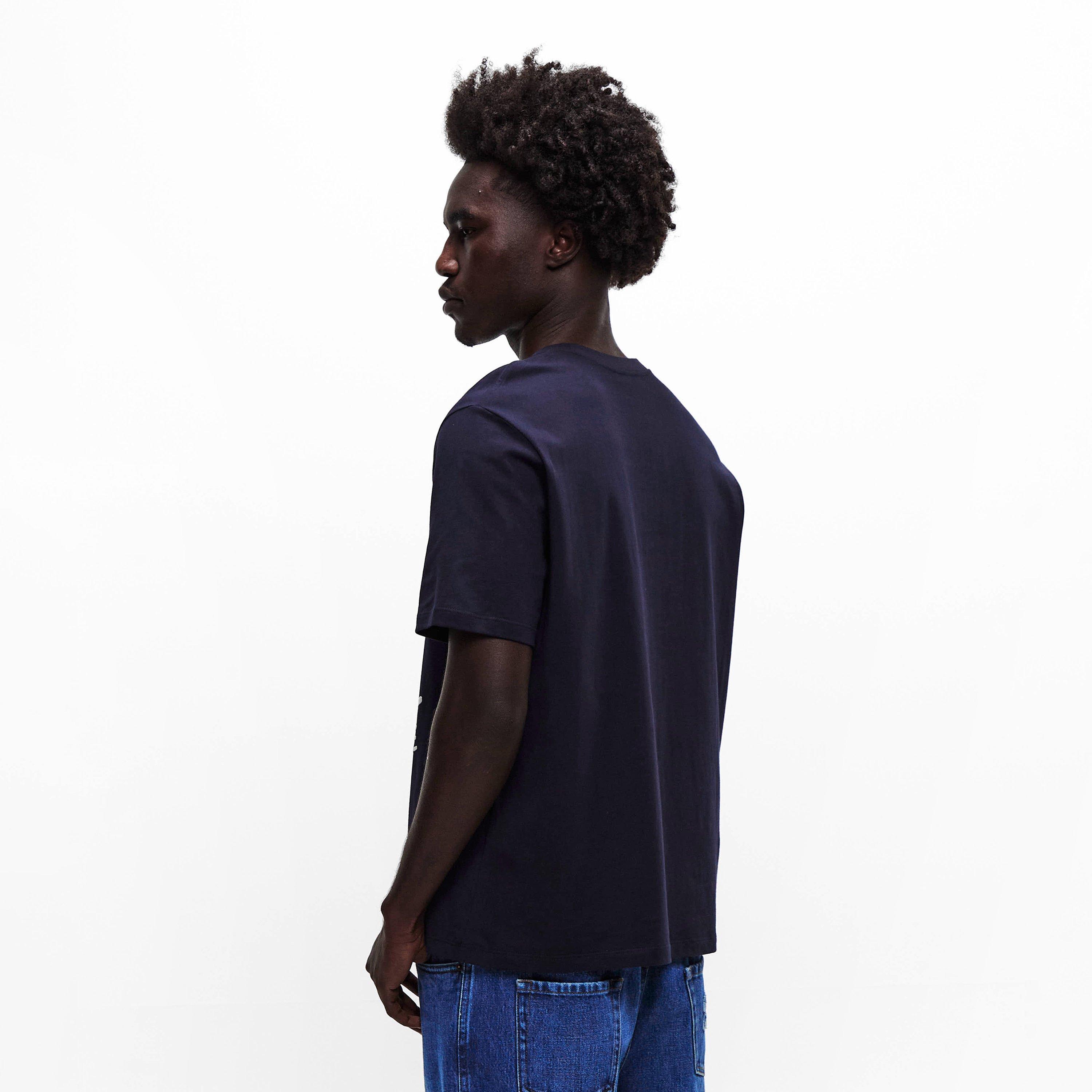 Navy - Balmain - Balmain Soleil Tee Sn62 - 4