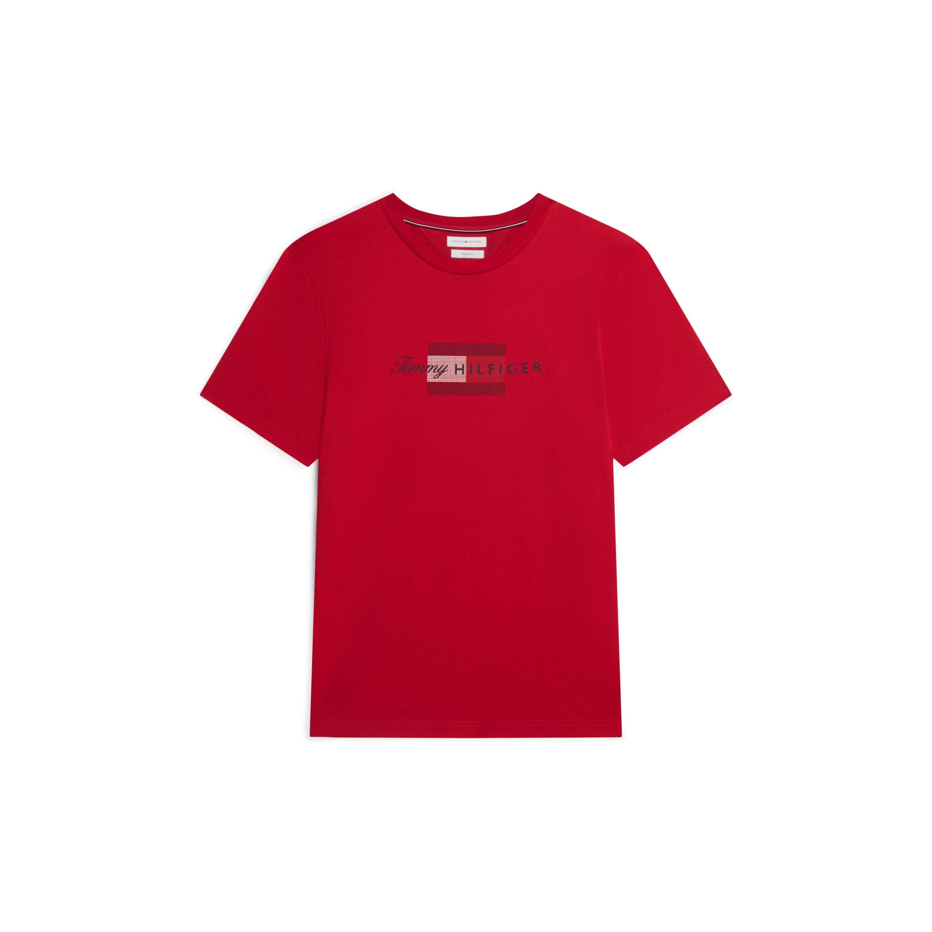 Medium Red - Tommy Hilfiger - Men's T-Shirt - 1