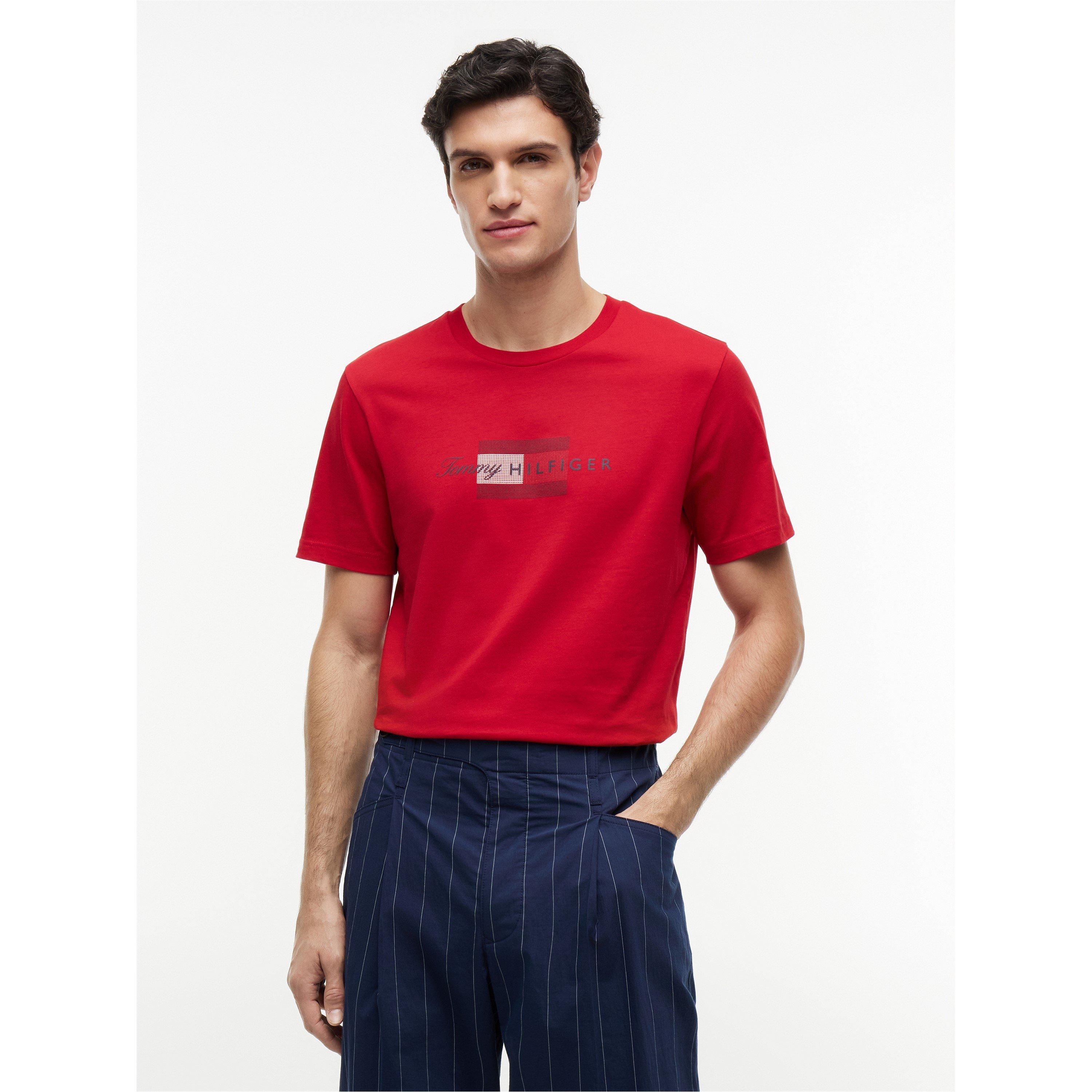 Medium Red - Tommy Hilfiger - Men's T-Shirt - 2