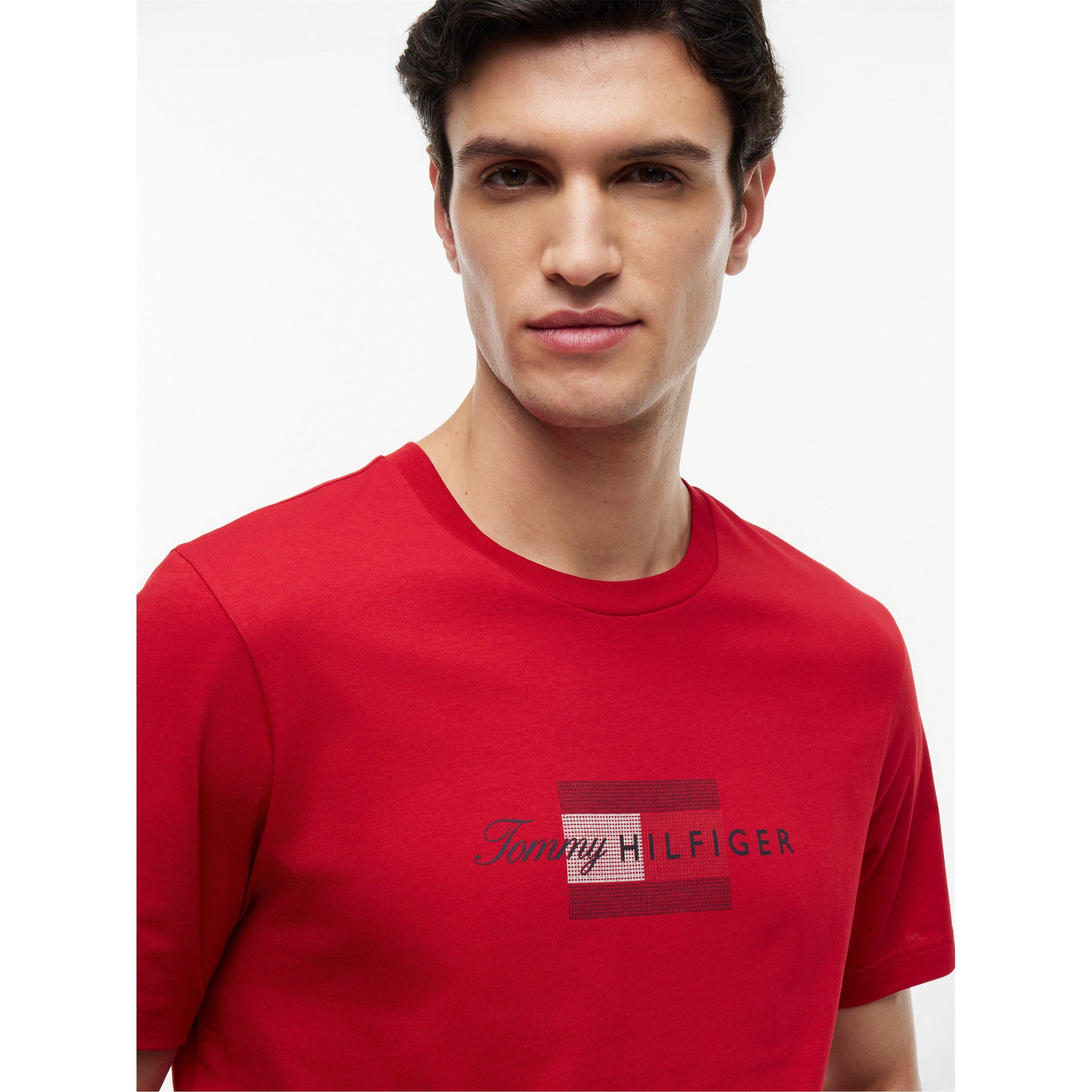 Medium Red - Tommy Hilfiger - Men's T-Shirt - 4