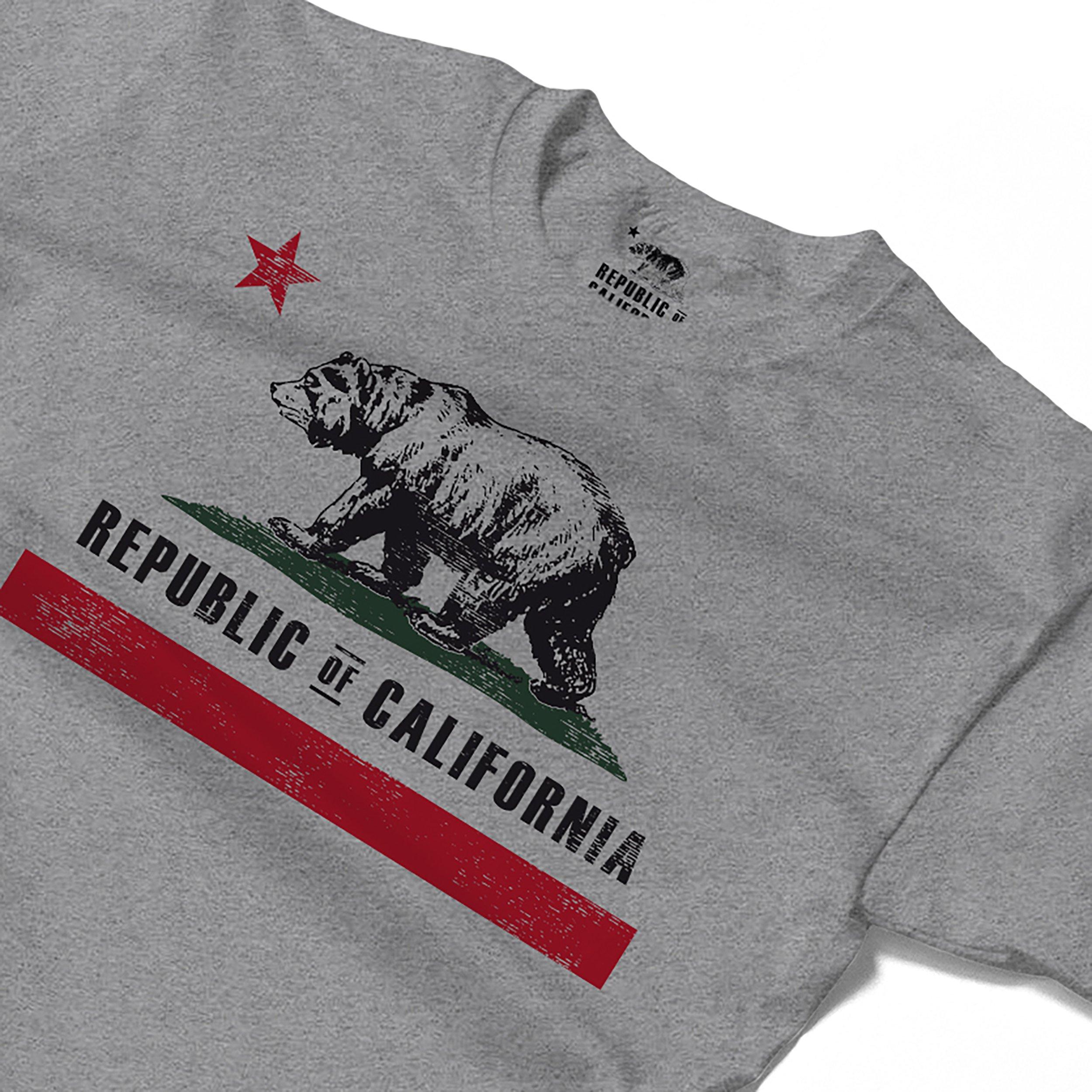 Grey Marl - Republic of California - Old Flag Tee Sn99 - 3