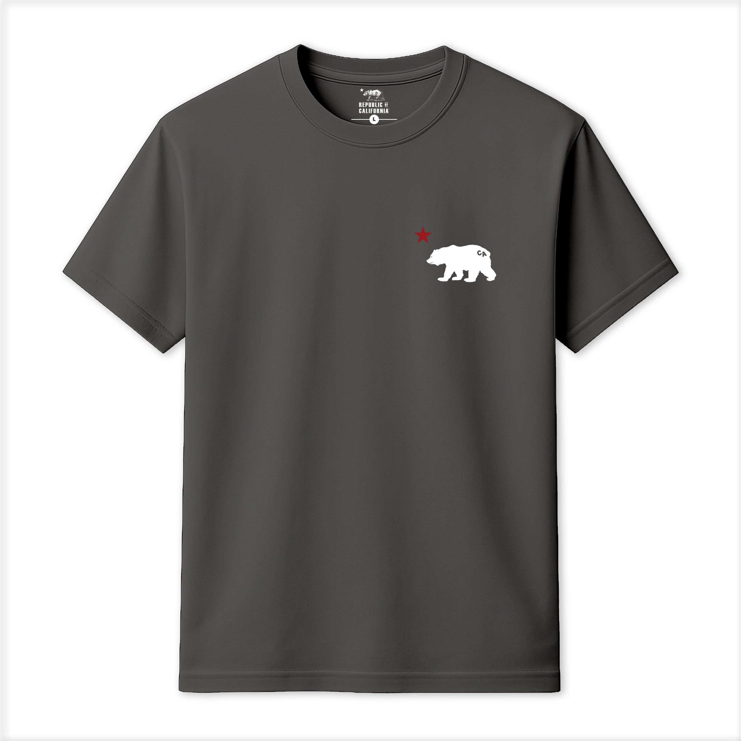 Republic Of California Men's Cali Bear T-Shirt - Charcoal - Small