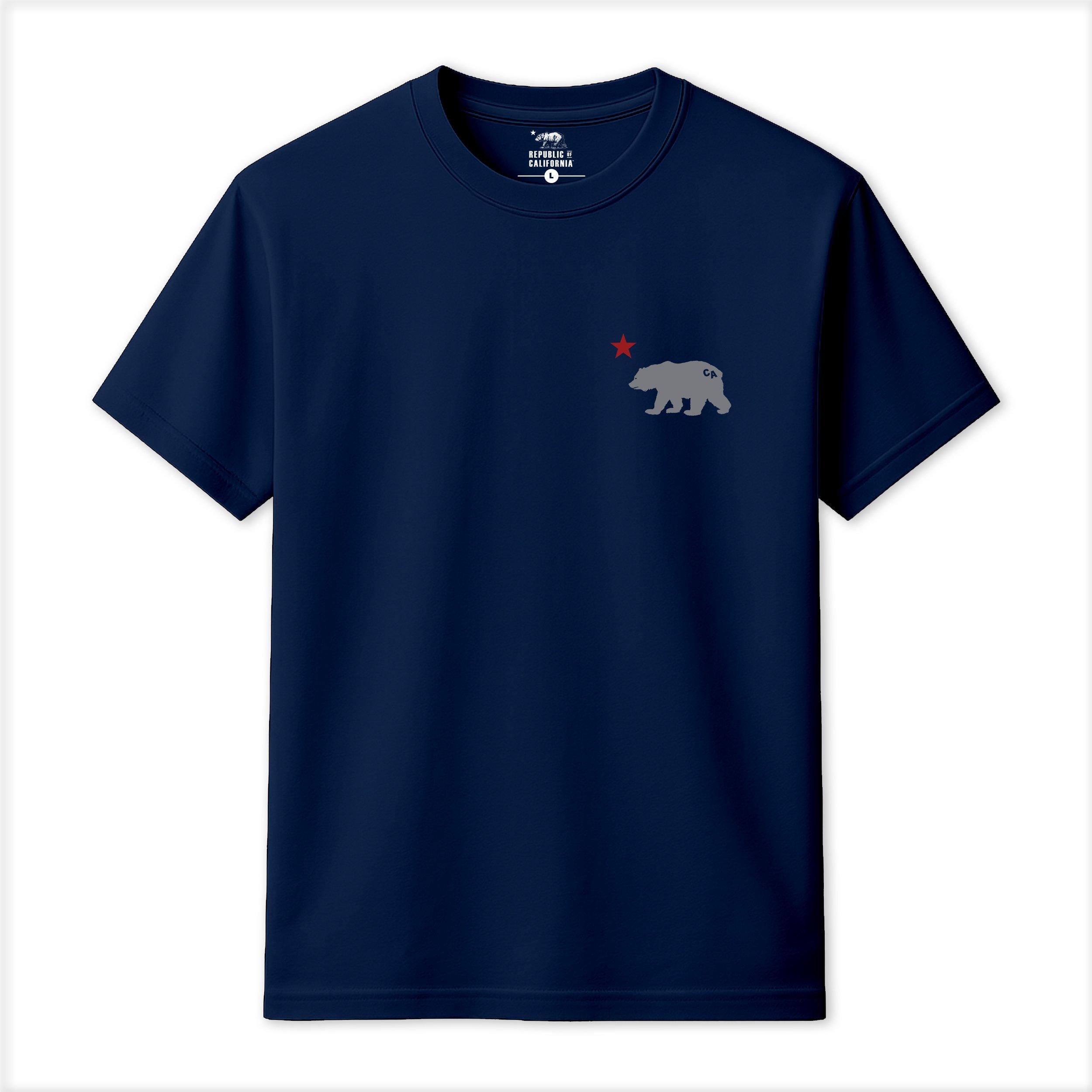 Republic Of California Men's Cali Bear T-Shirt - Navy Blue - Small