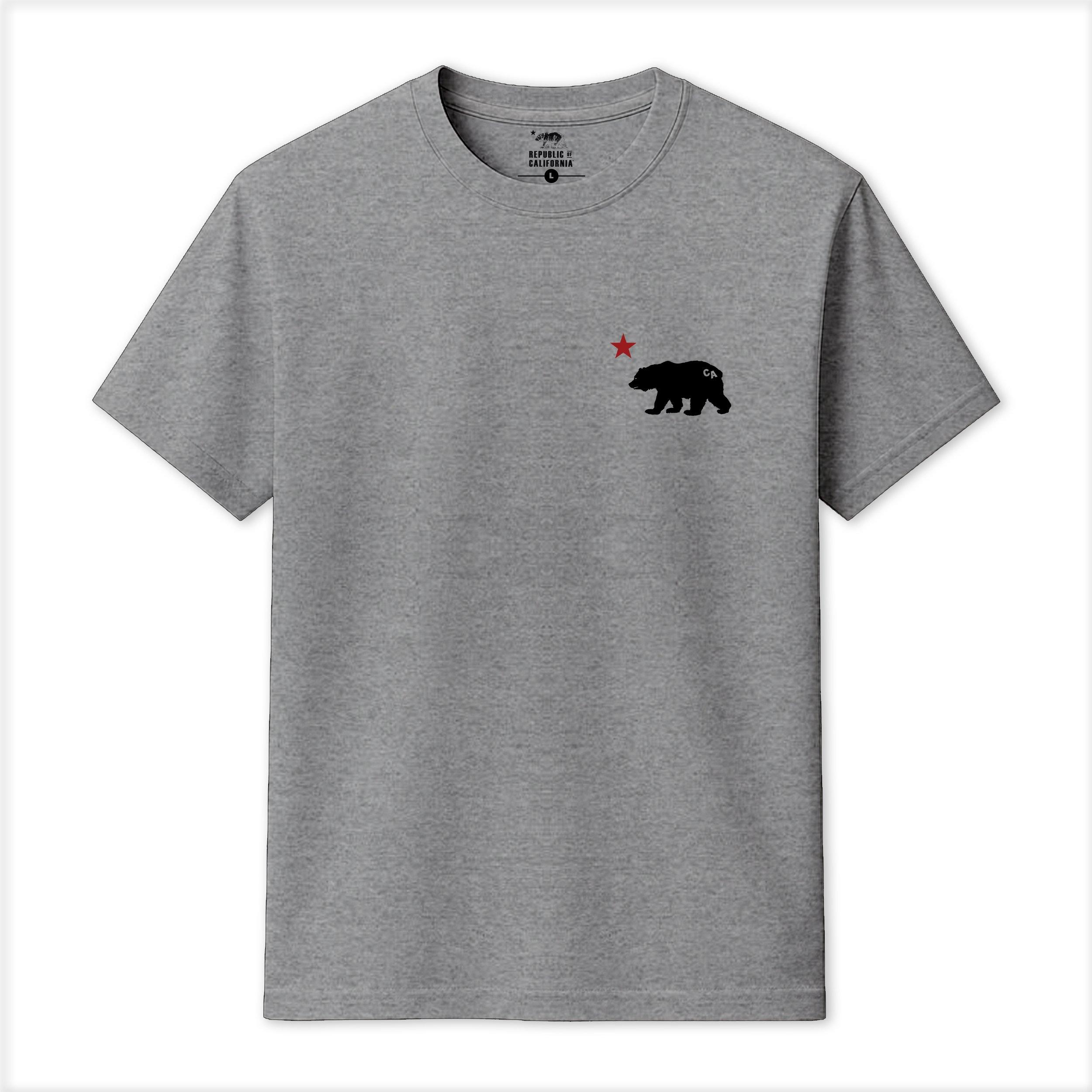 Republic Of California Men's Cali Bear T-Shirt - Heather Grey - Small