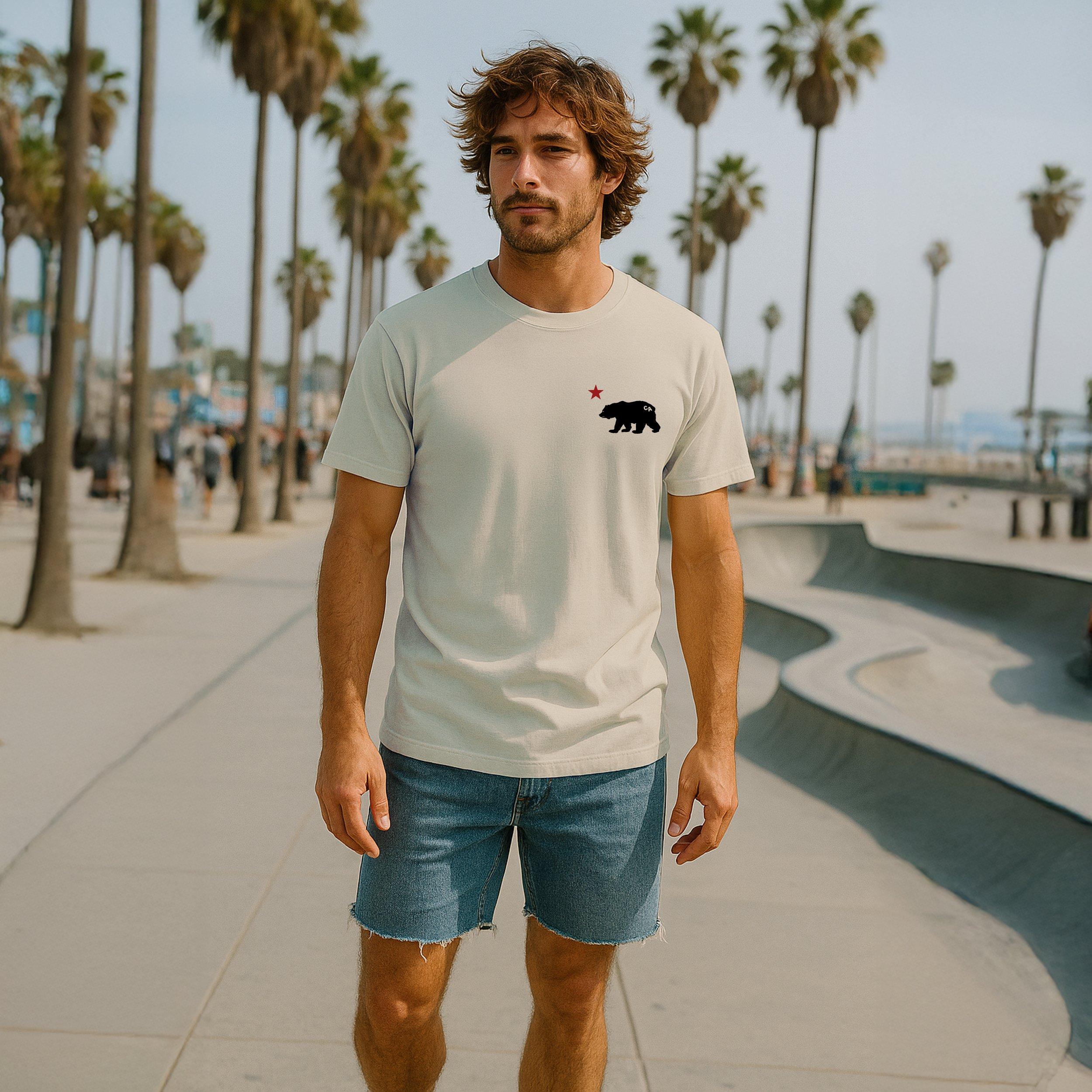 Natural - Republic of California - Men's Cali Bear T-Shirt - 4