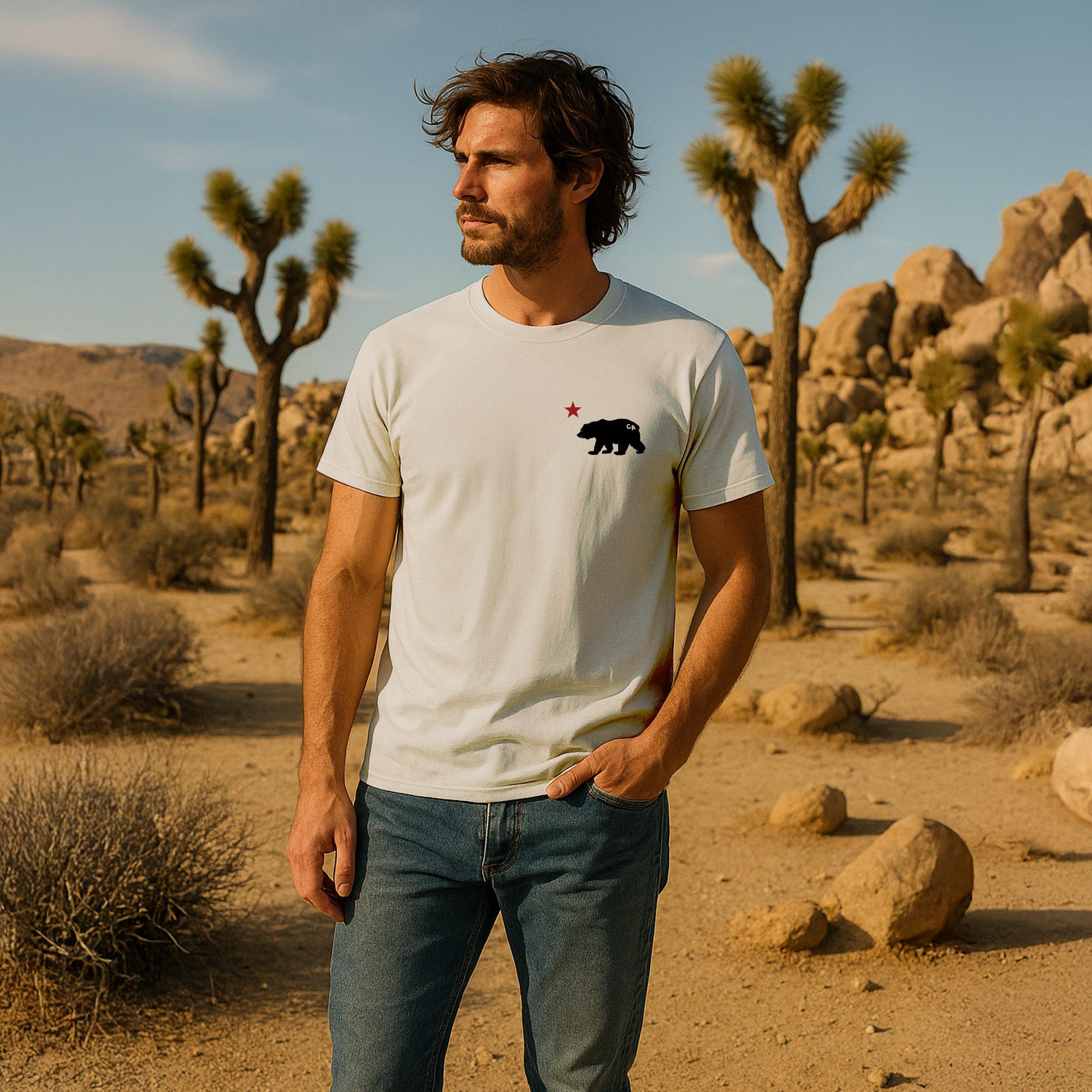 Natural - Republic of California - Men's Cali Bear T-Shirt - 5