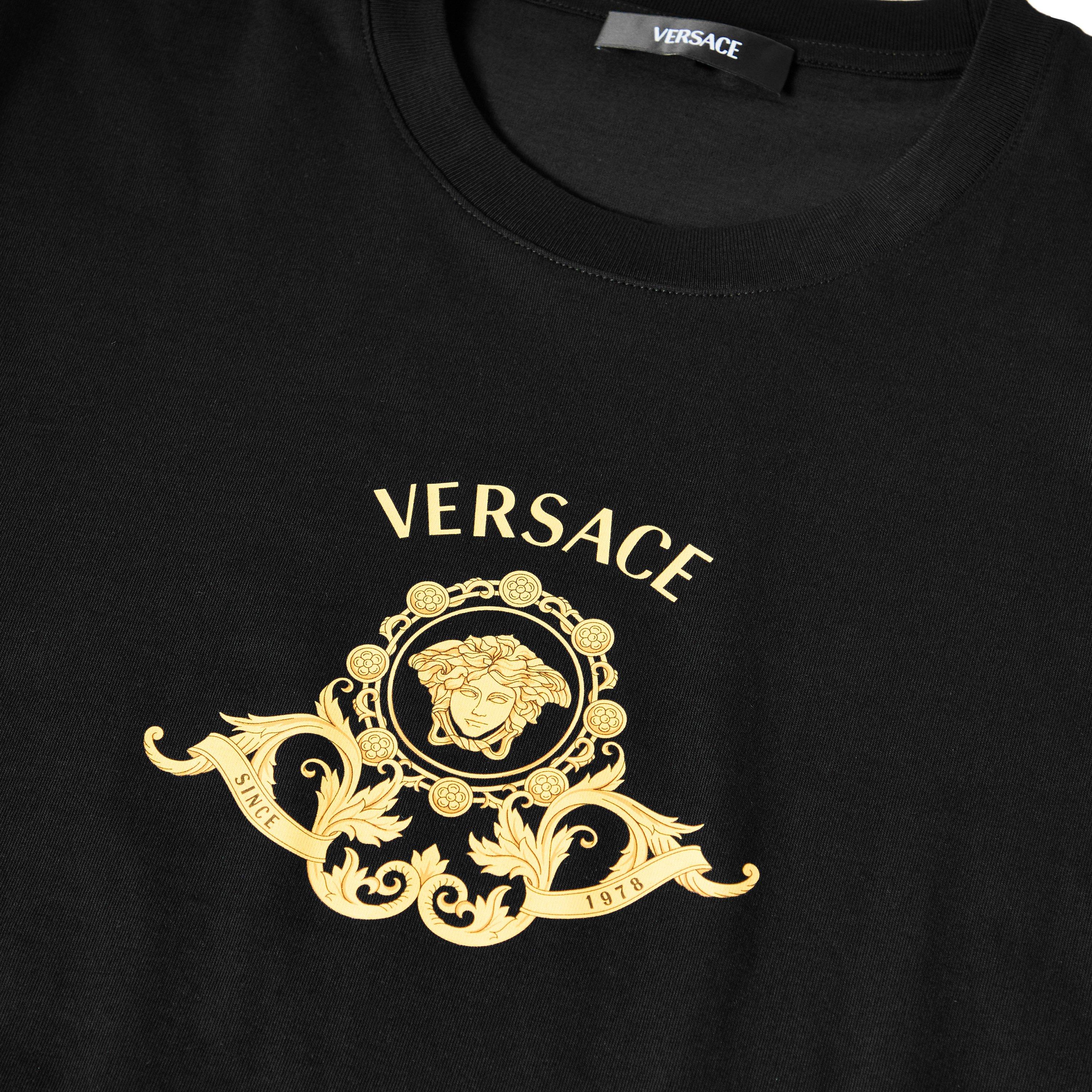 Black - Versace - Men's Medusa CrstT T-Shirt - 5