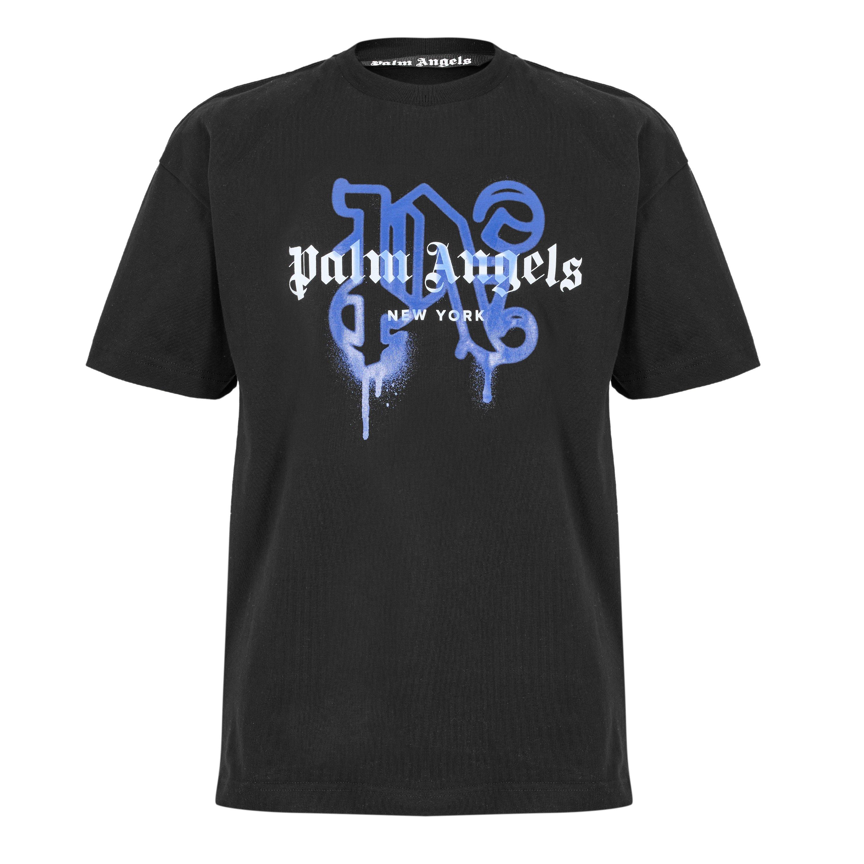 Palm Angels Men's Ny Mono T-Shirt - Black Blue - XS