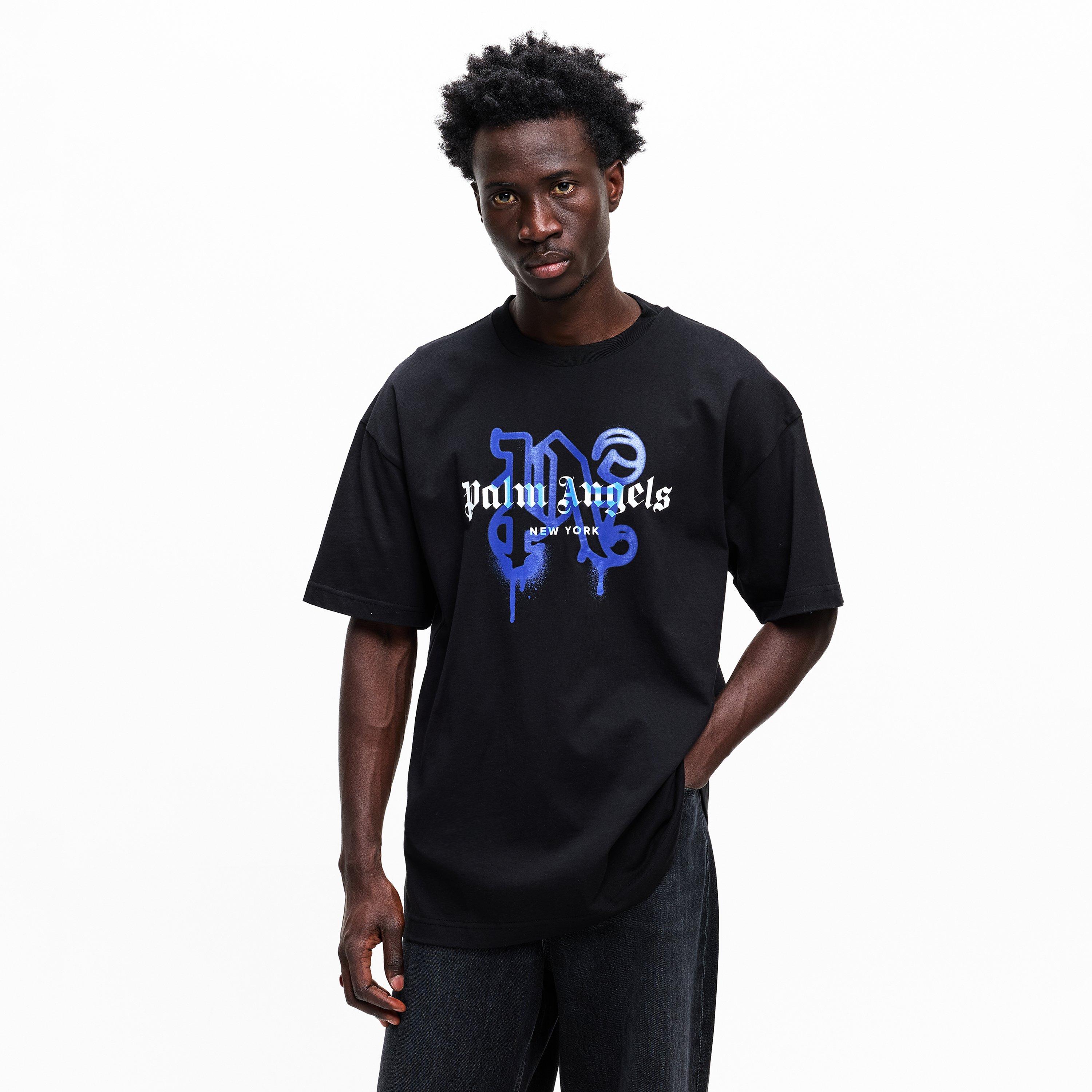 Nero Blu - Palm Angels - Men's Ny Mono T-Shirt - 3